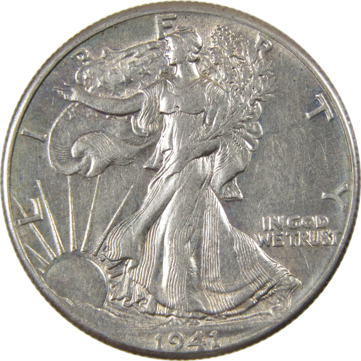 1941 Liberty Walking Silver 50c Borderline Uncirculated SKU:I28663