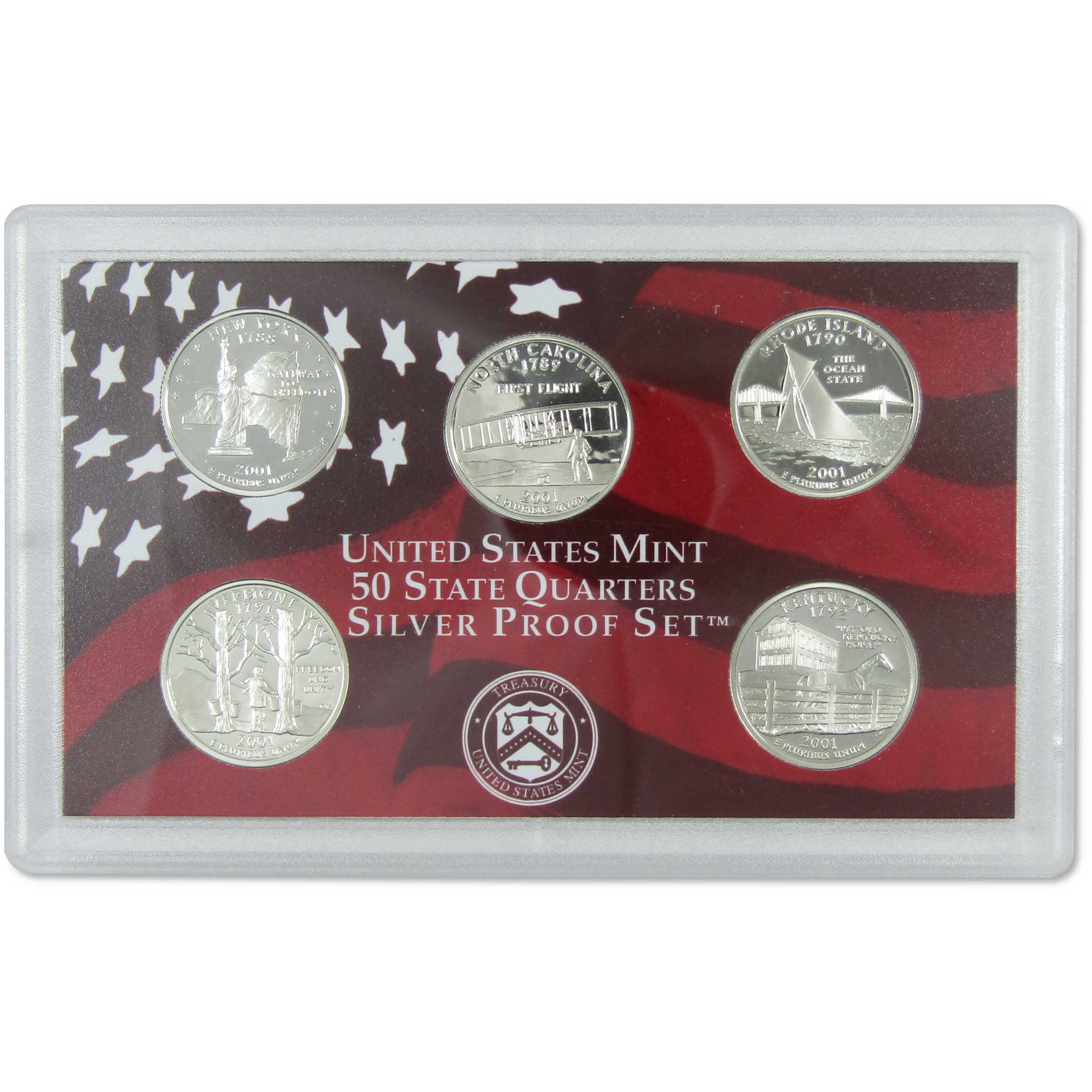 2001 Silver Proof Set U.S. Mint Original Government Packaging OGP COA