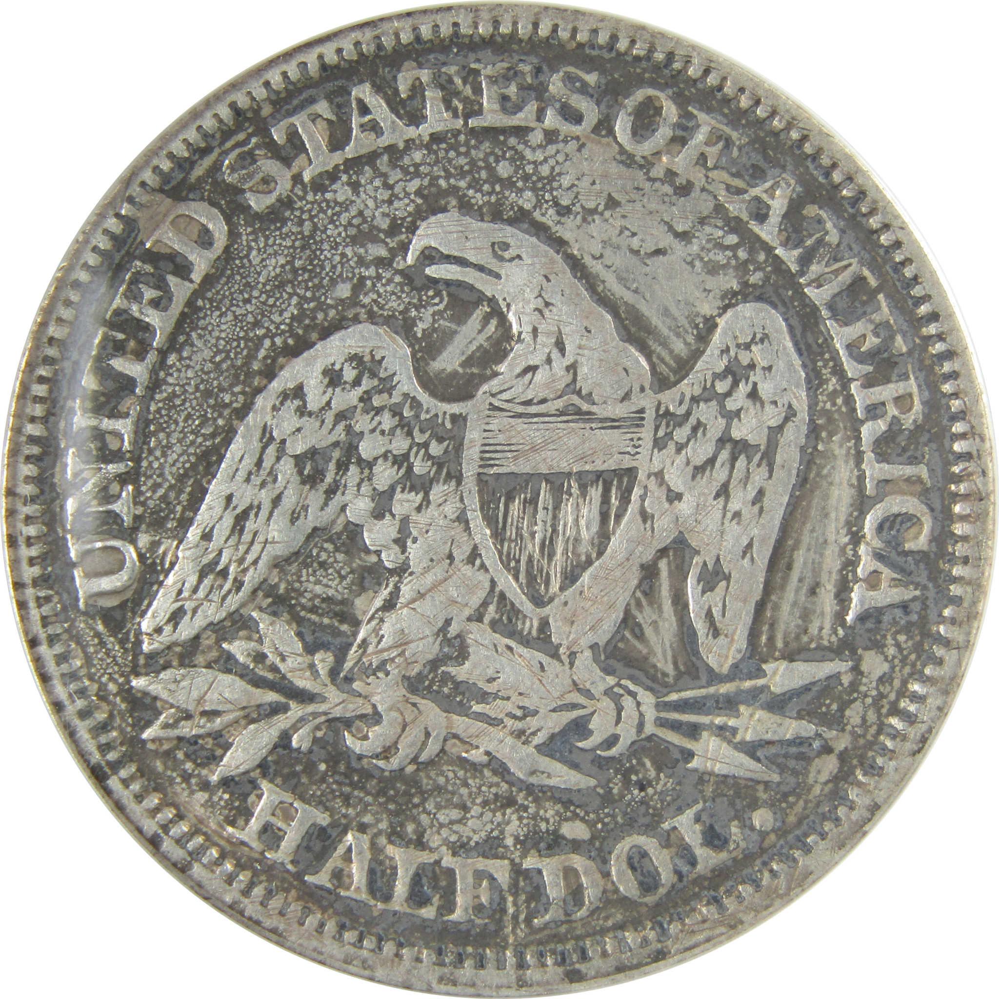 1857 Seated Liberty Silver Half Dollar EF 40 Details ANACS SKU:CP783