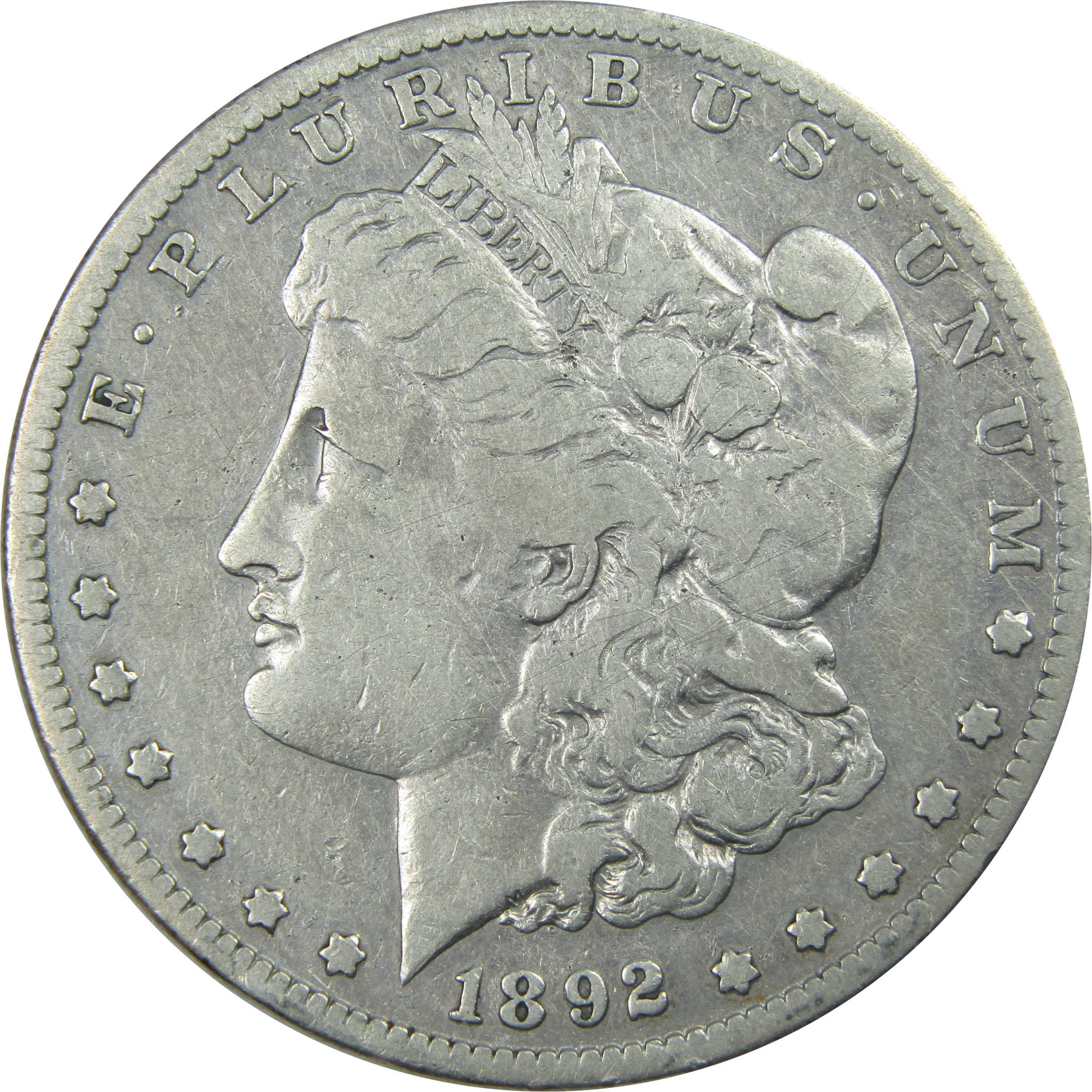 1892 S Morgan Dollar VG Very Good Details Silver $1 Coin SKU:I15248 - Morgan coin - Morgan silver dollar - Morgan silver dollar for sale - Profile Coins &amp; Collectibles