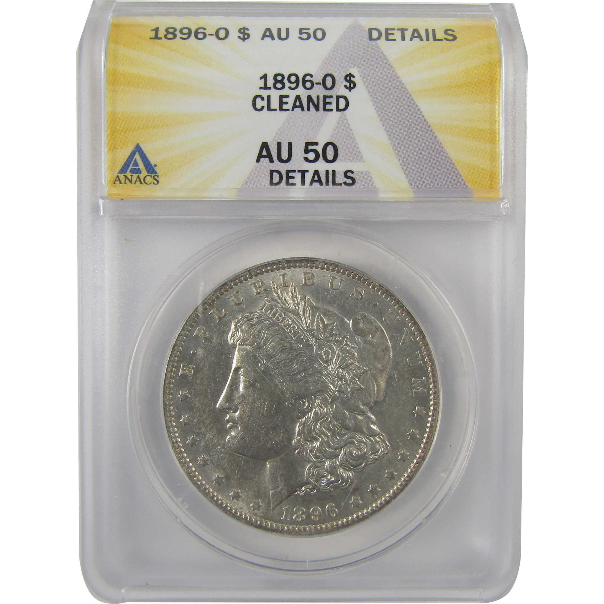 1896 O Morgan Dollar AU 50 Details ANACS Silver $1 Coin SKU:I19011 - Morgan coin - Morgan silver dollar - Morgan silver dollar for sale - Profile Coins &amp; Collectibles
