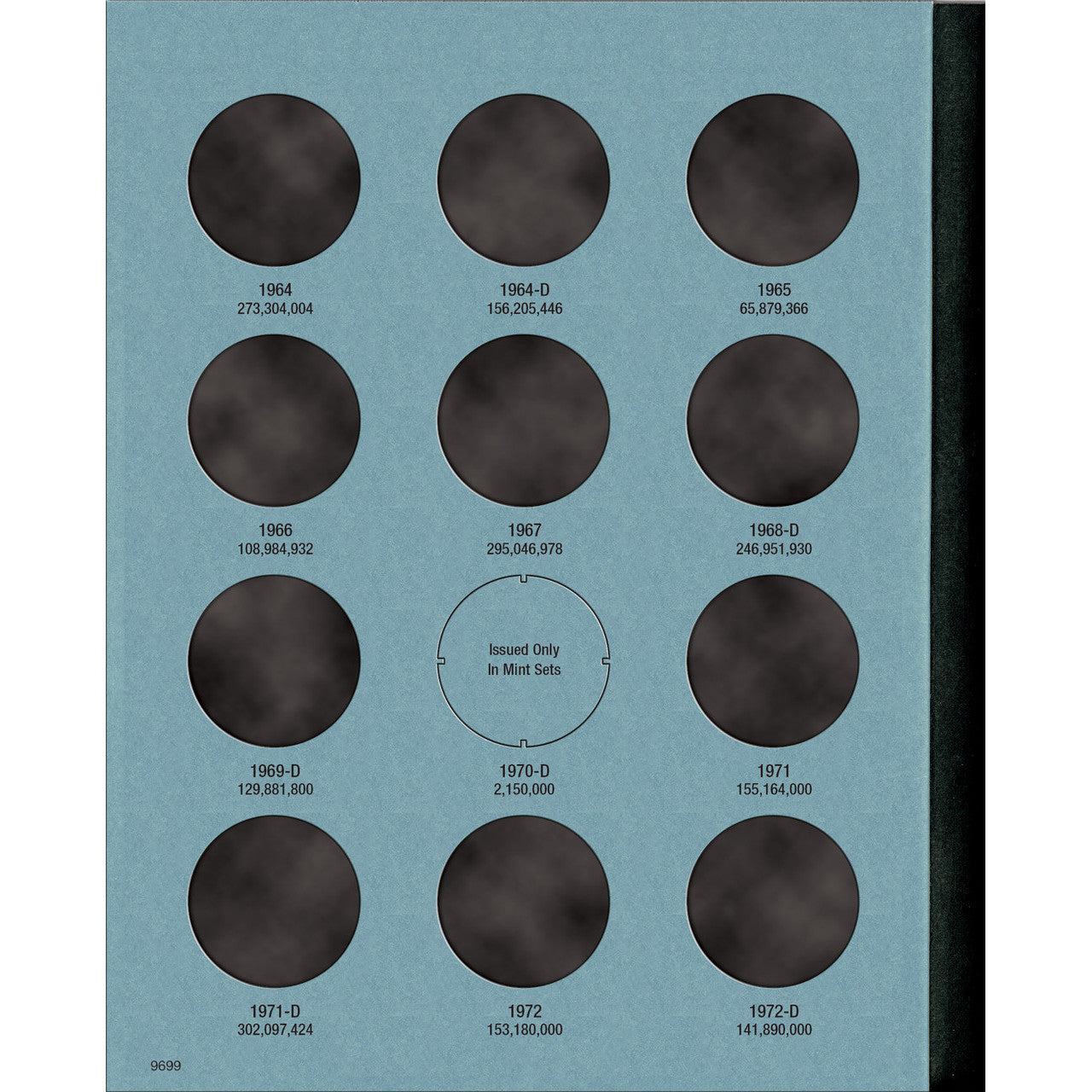 Whitman Kennedy Half Dollar Coin Folder Collection #1 1964-1985