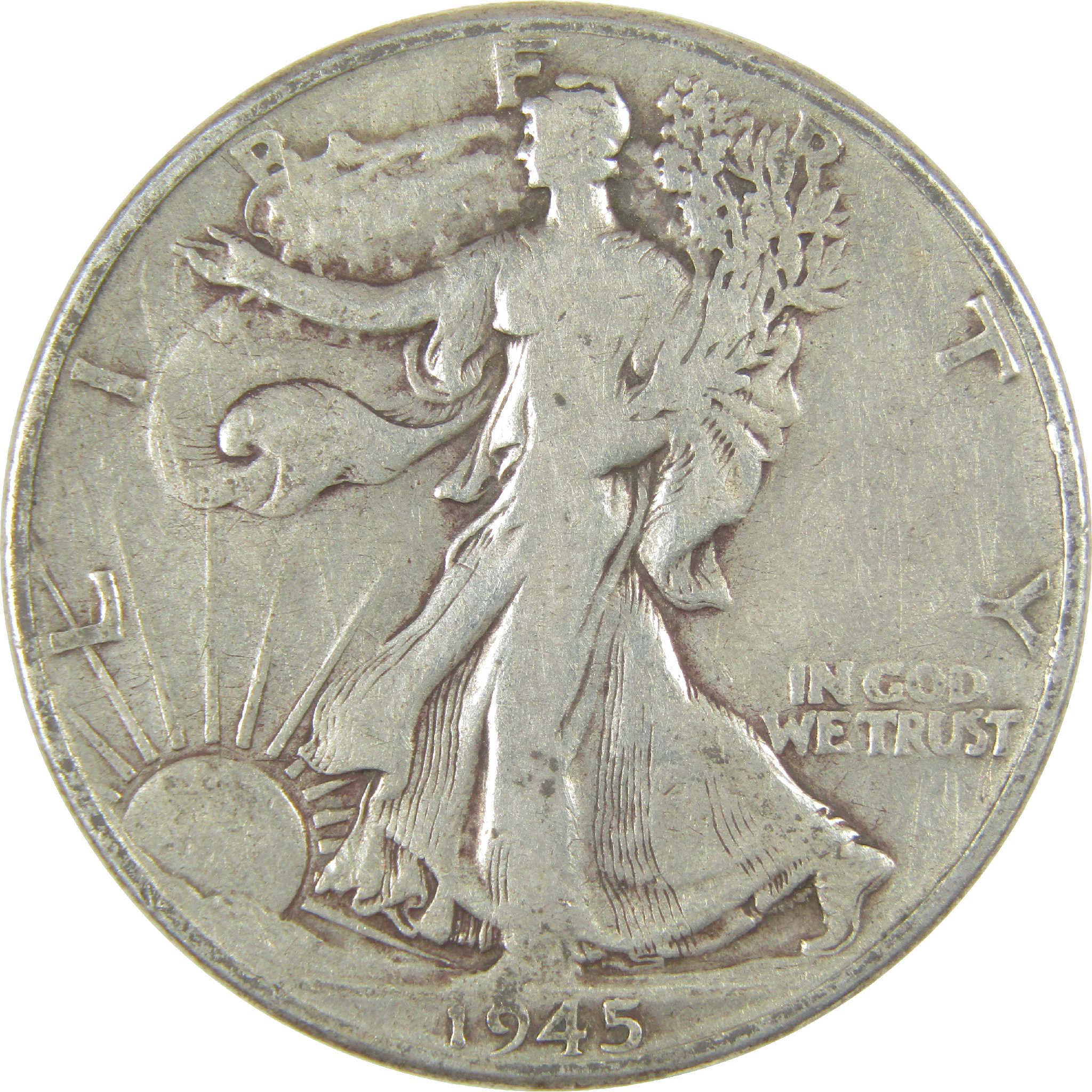 1945 Liberty Walking Half Dollar G Good Silver 50c Coin