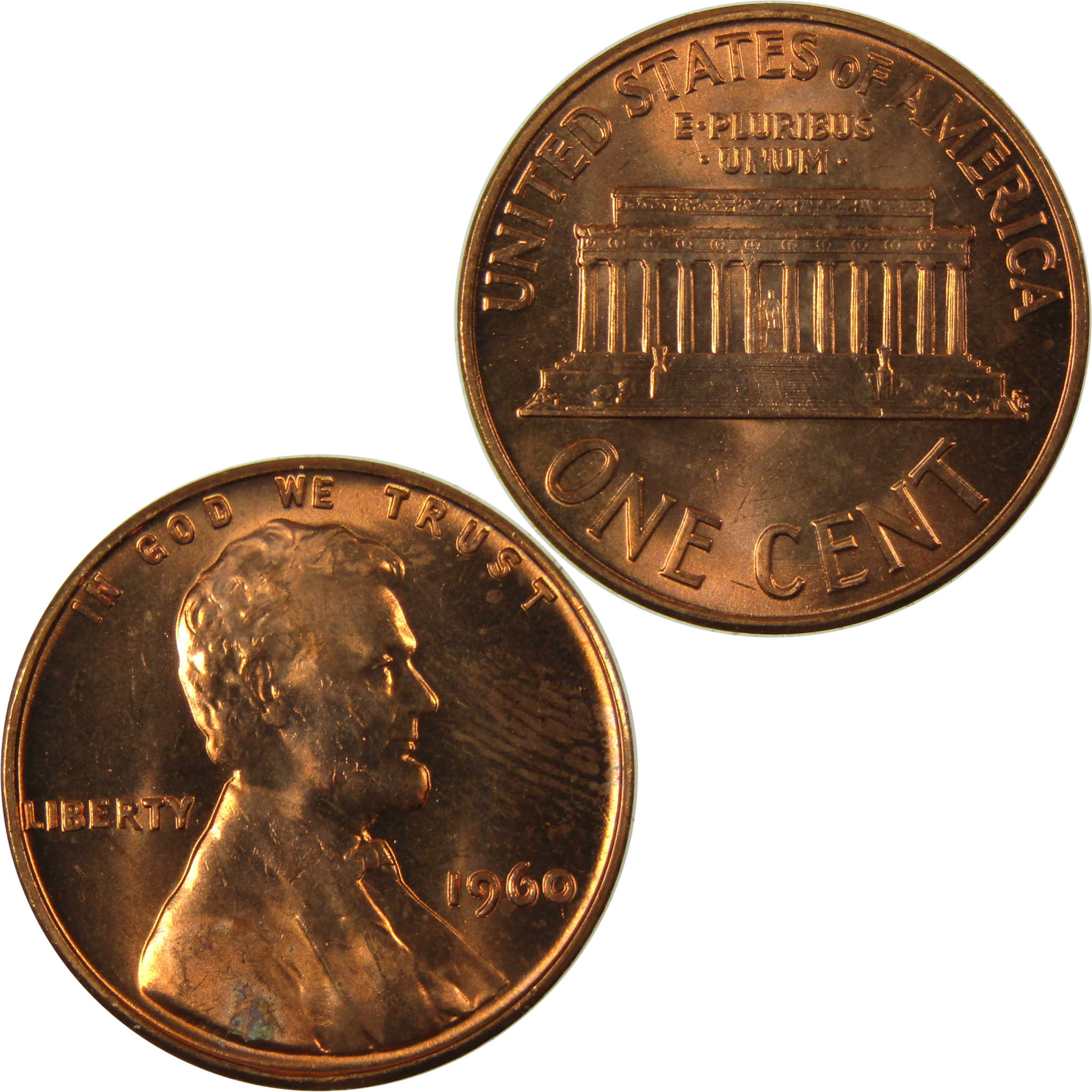 1960 Small Date Lincoln Memorial 1c Uncirculated Mint State SKU:I26578