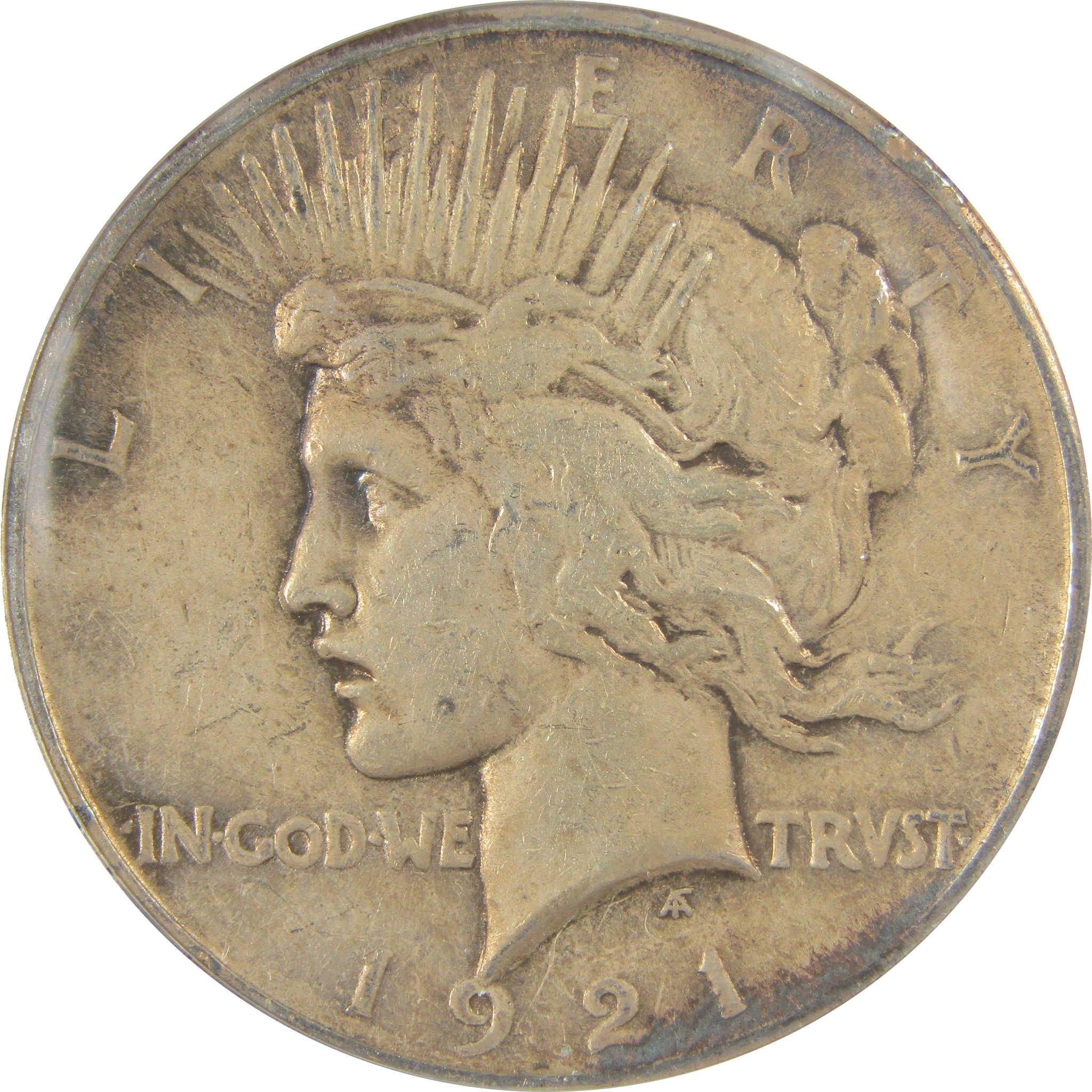 1921 High Relief Peace Dollar EF 40 Details ANACS Silver SKU:I21370