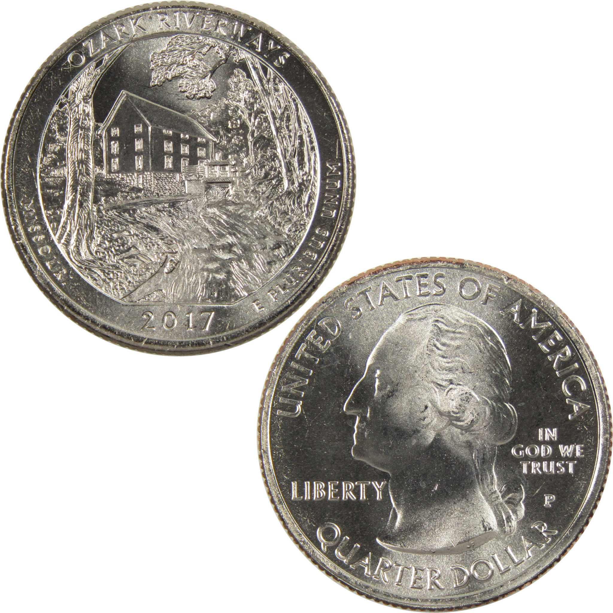 2017 P Ozark NSR National Park Quarter BU Uncirculated Clad ATB Coin