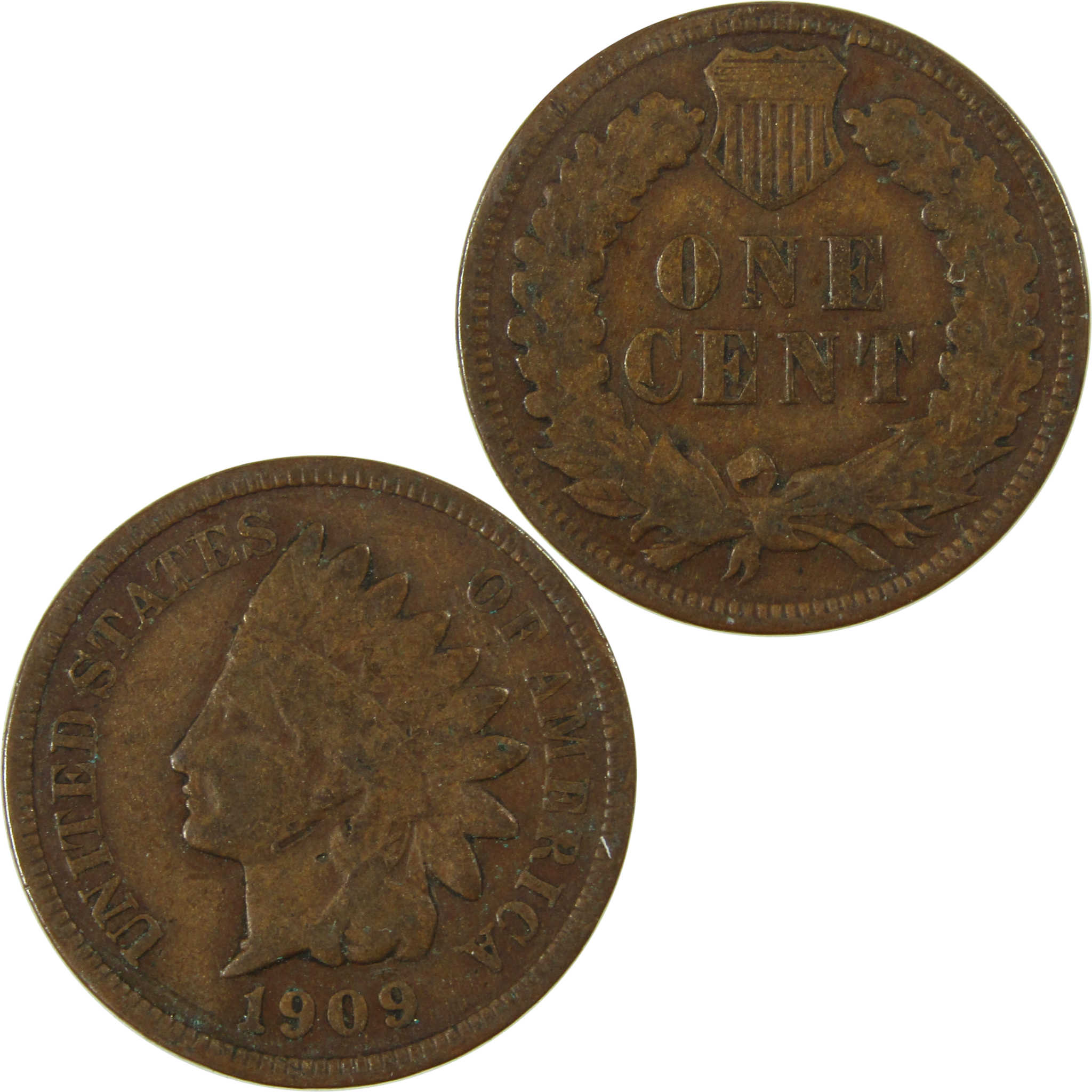 1909 Indian Head Cent G Good Penny 1c Coin Collectible SKU:I26017