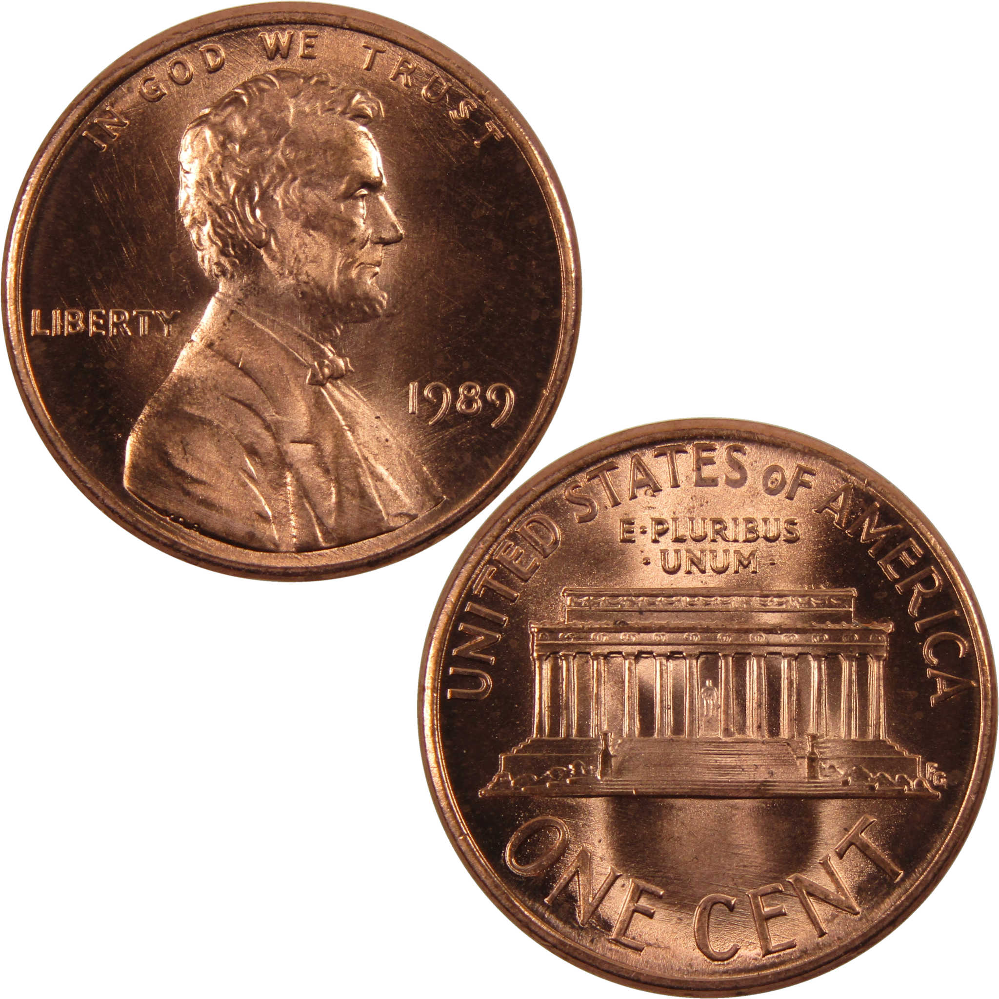 1989 Lincoln Memorial Cent BU Uncirculated Penny 1c Coin