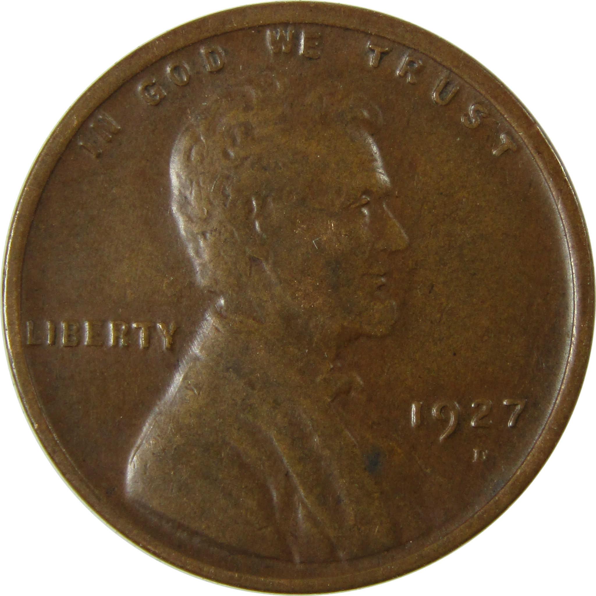 1927 D Lincoln Wheat Cent VF Very Fine Penny 1c Coin SKU:I26647