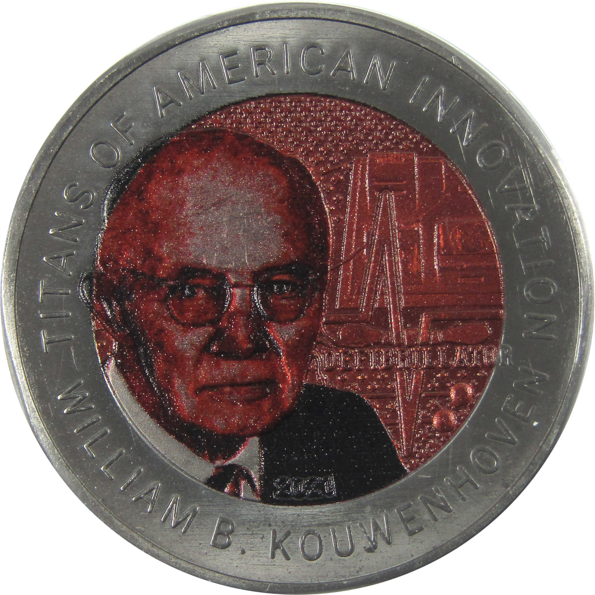 2021 Kouwenhoven Titans of Innovation 2 Cedi Uncirculated Titanium