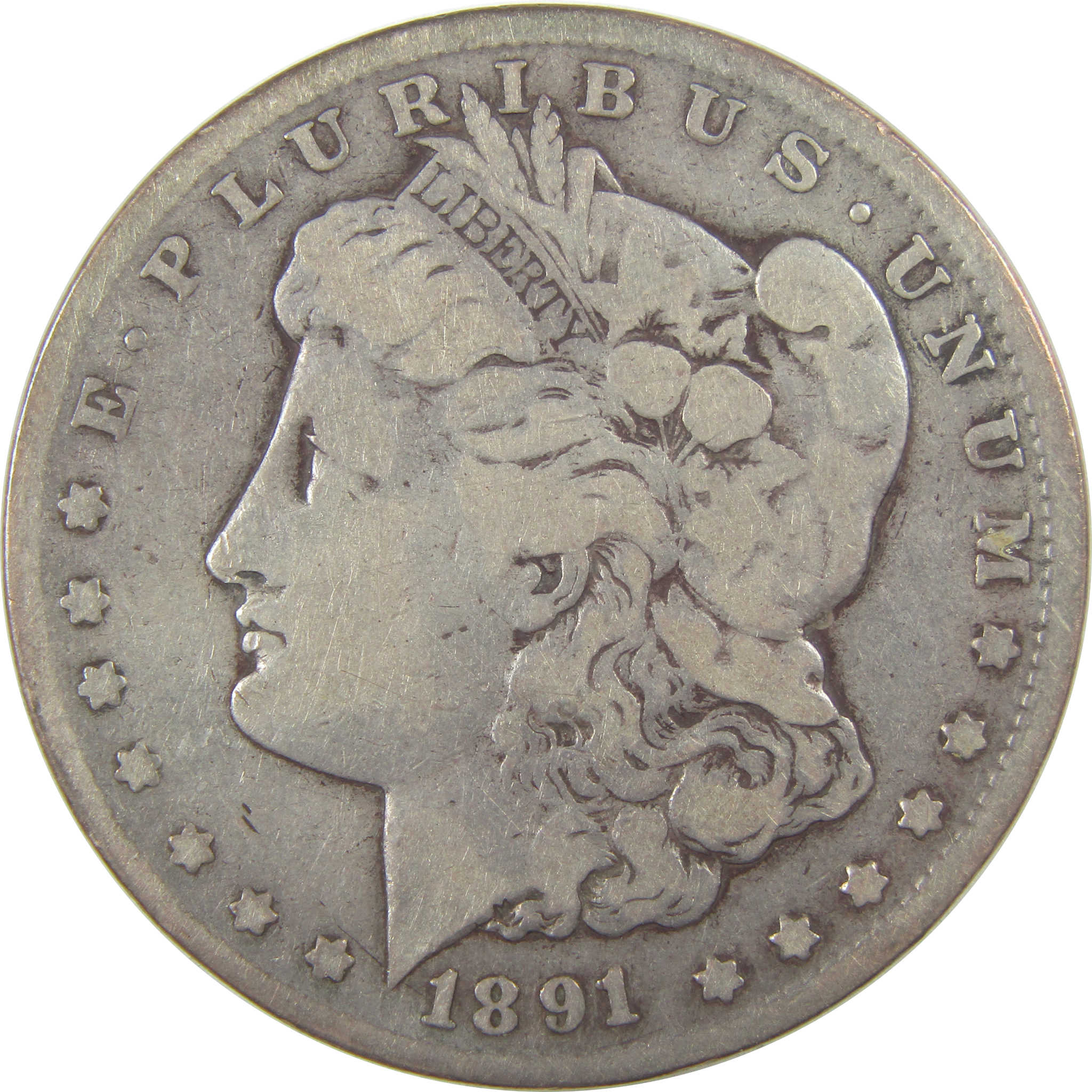 1891 CC Morgan Dollar VG Very Good Silver $1 Coin SKU:I22452 - Morgan coin - Morgan silver dollar - Morgan silver dollar for sale - Profile Coins &amp; Collectibles