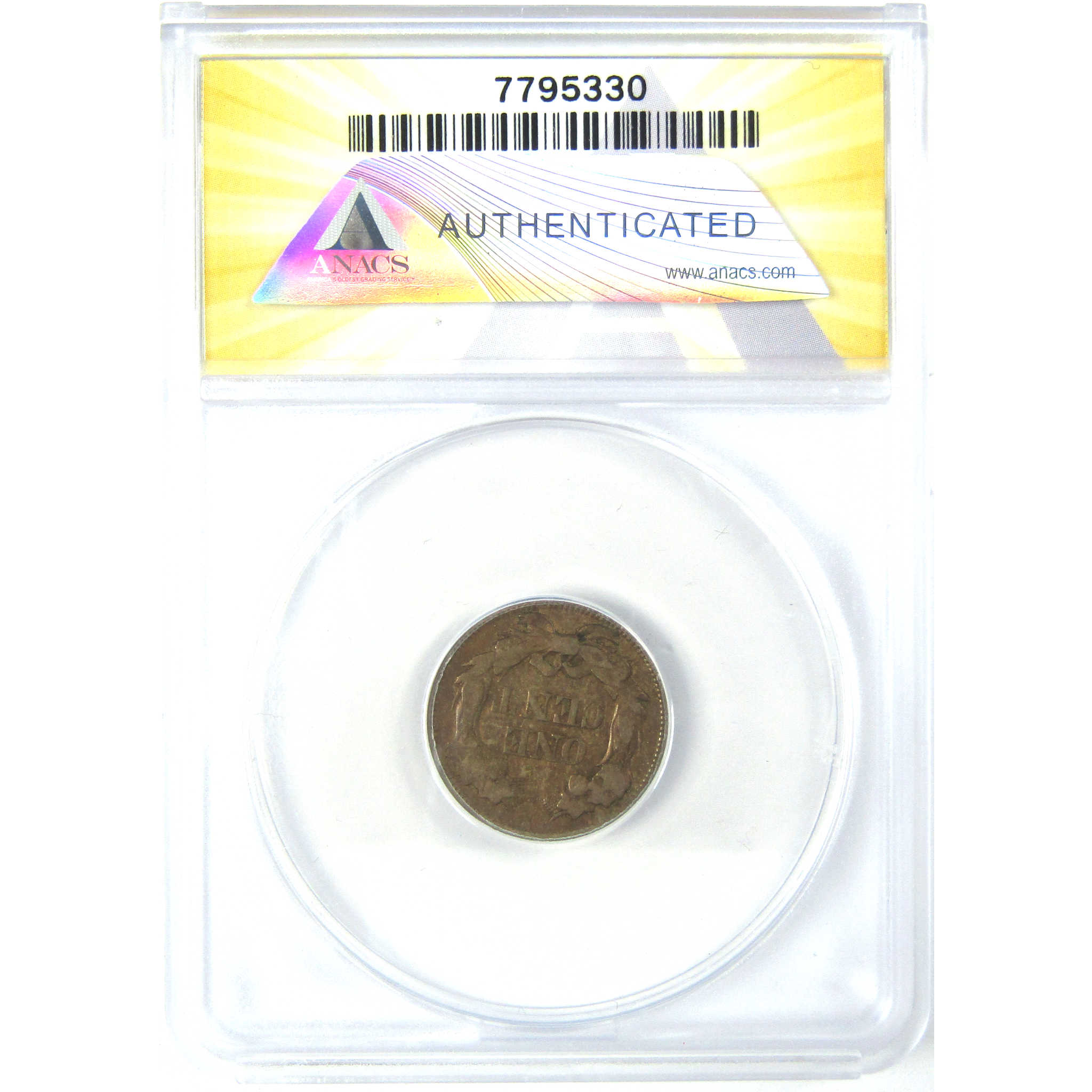 1857 Flying Eagle Cent F 12 ANACS Copper-Nickel Penny 1c SKU:I16260