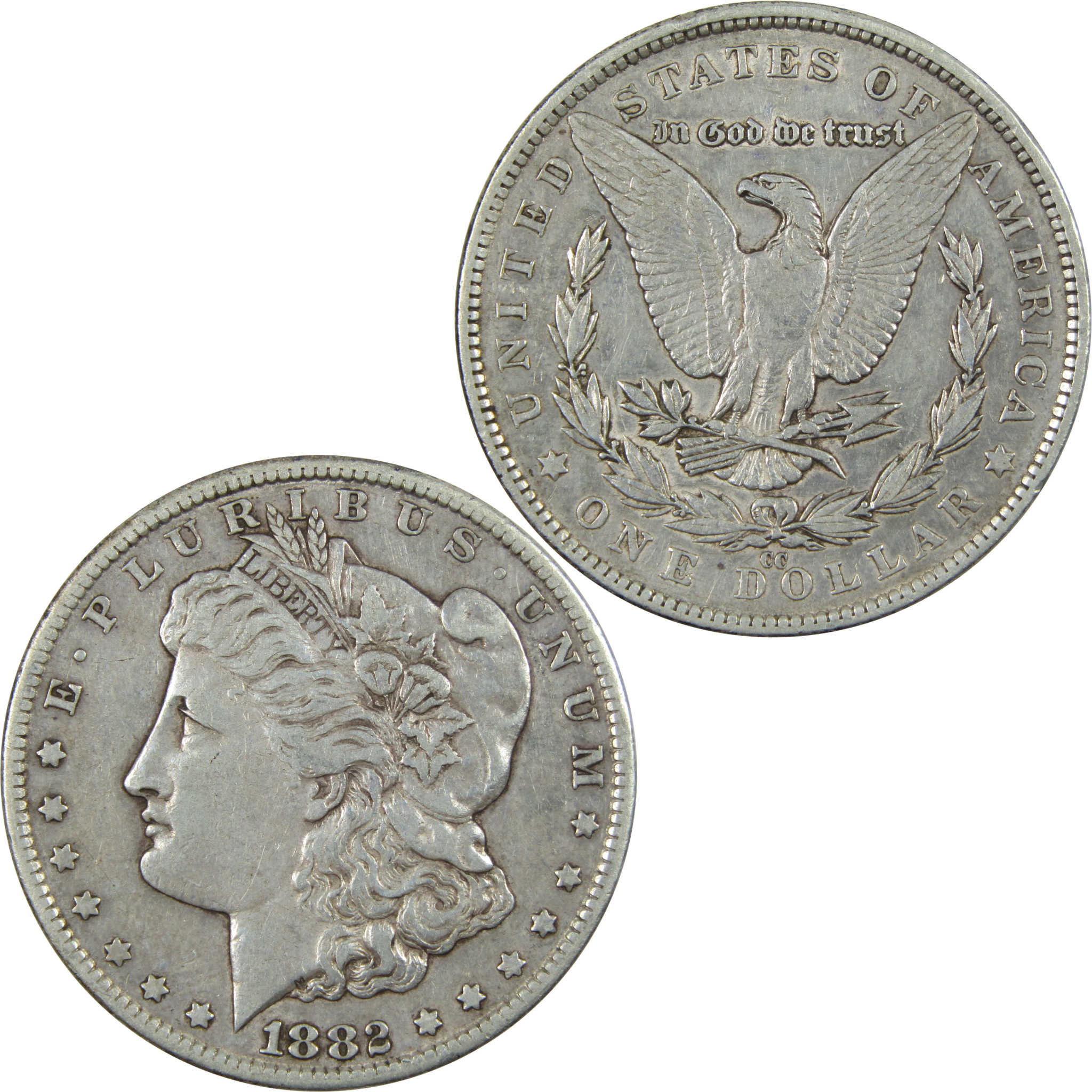 1882 CC Morgan Dollar XF EF Extremely Fine Silver $1 Coin SKU:I14081 - Morgan coin - Morgan silver dollar - Morgan silver dollar for sale - Profile Coins &amp; Collectibles