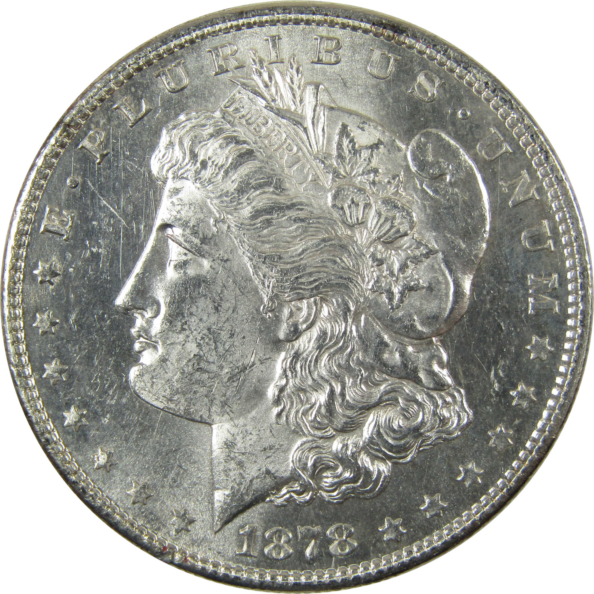 1878 S Morgan Silver Dollar Uncirculated Mint State $1 Coin SKU:I27090