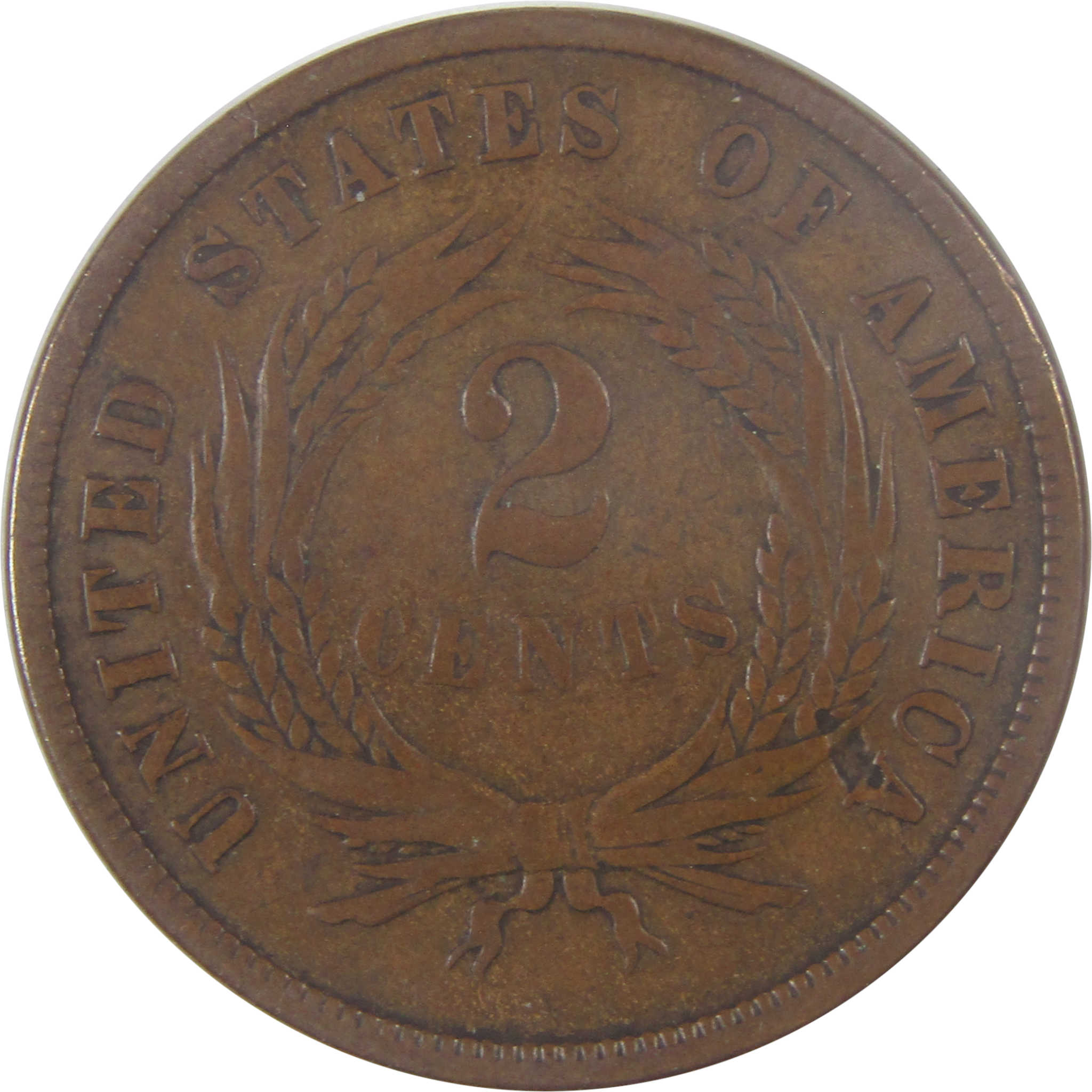 1866 Two Cent Piece VG Very Good 2c Coin SKU:I17039