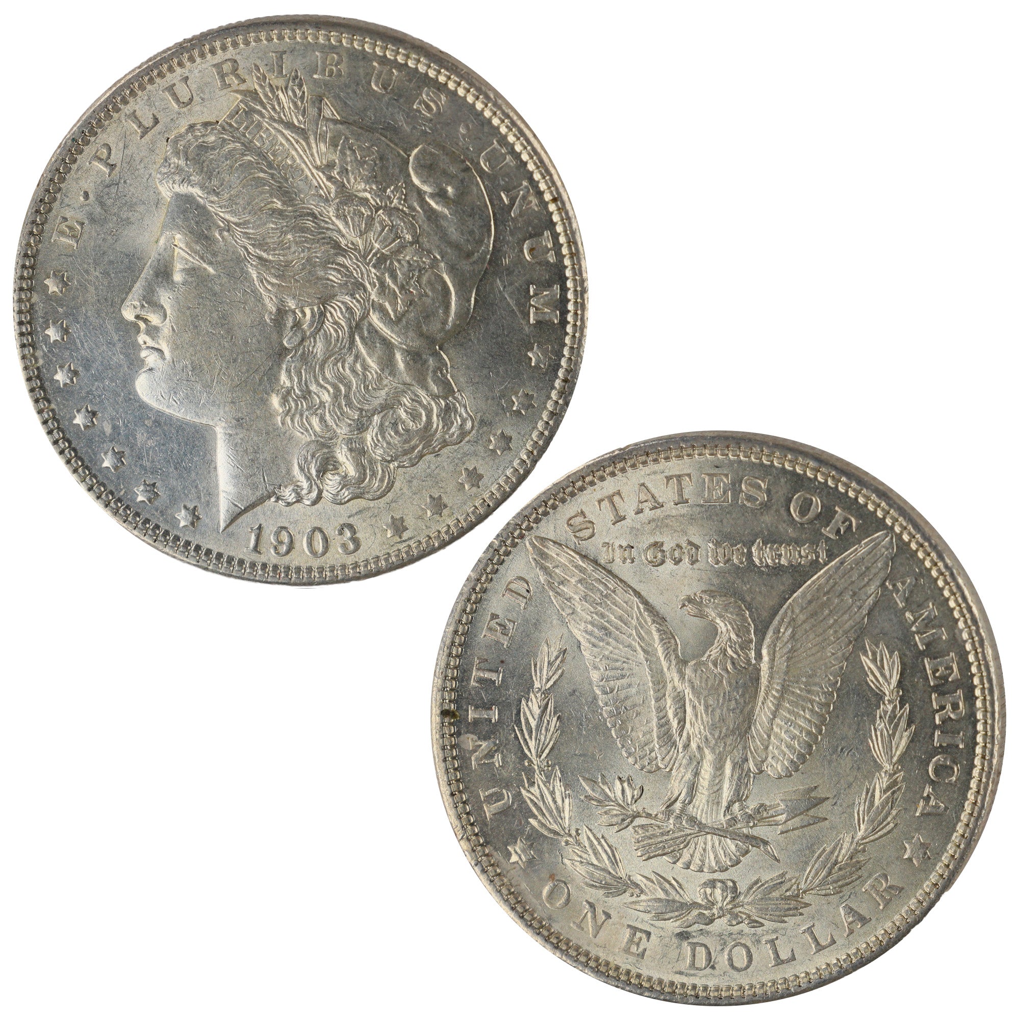 1903 Morgan Dollar AU About Uncirculated Silver $1 Coin SKU:I11990 - Morgan coin - Morgan silver dollar - Morgan silver dollar for sale - Profile Coins &amp; Collectibles