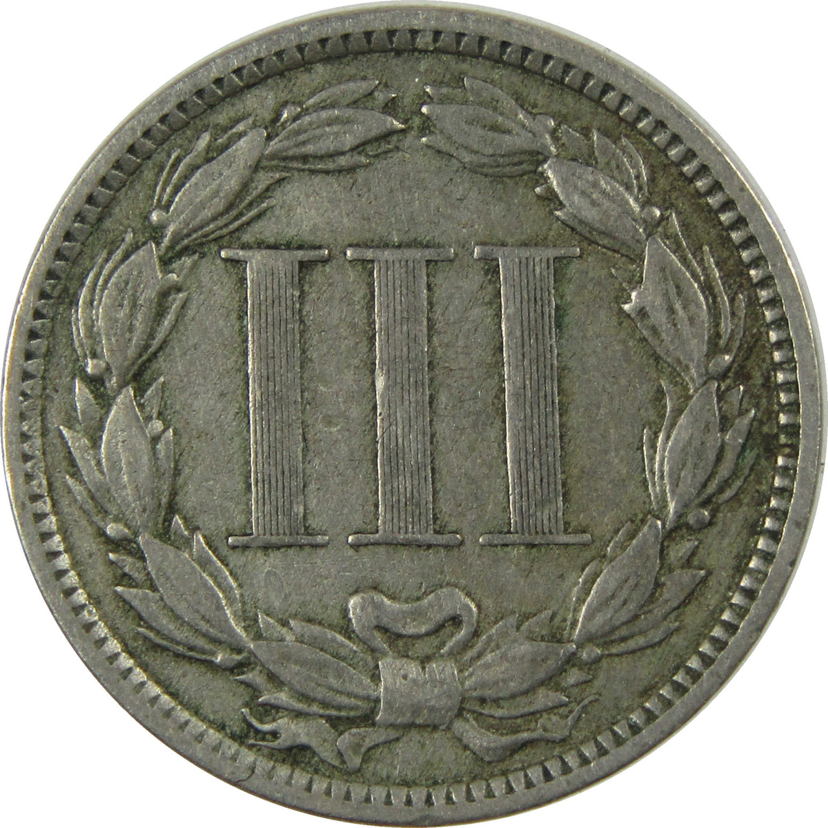 1874 Nickel Three Cent Piece VF Very Fine Details 3c Coin SKU:I28614