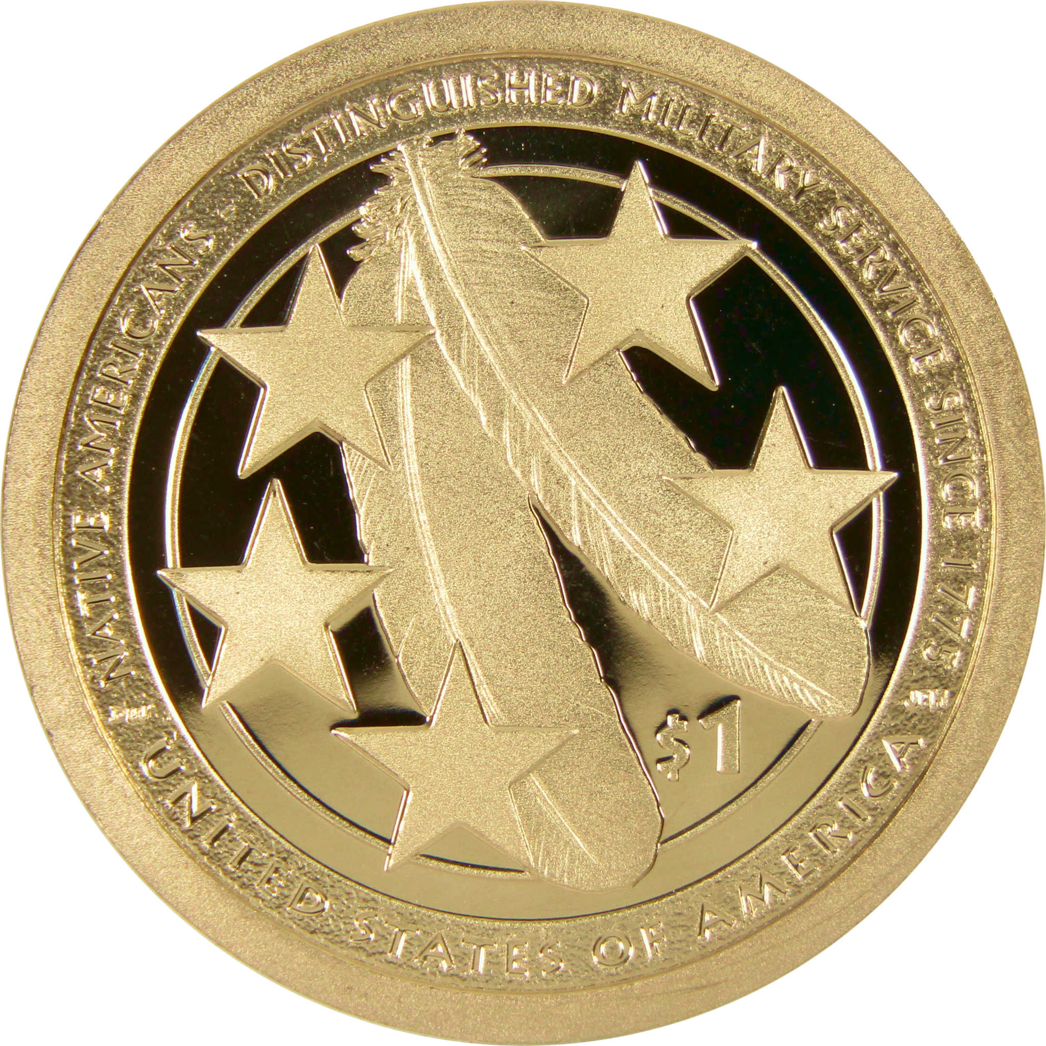 2021 S American Indians U.S Military Native American Dollar $1 Proof