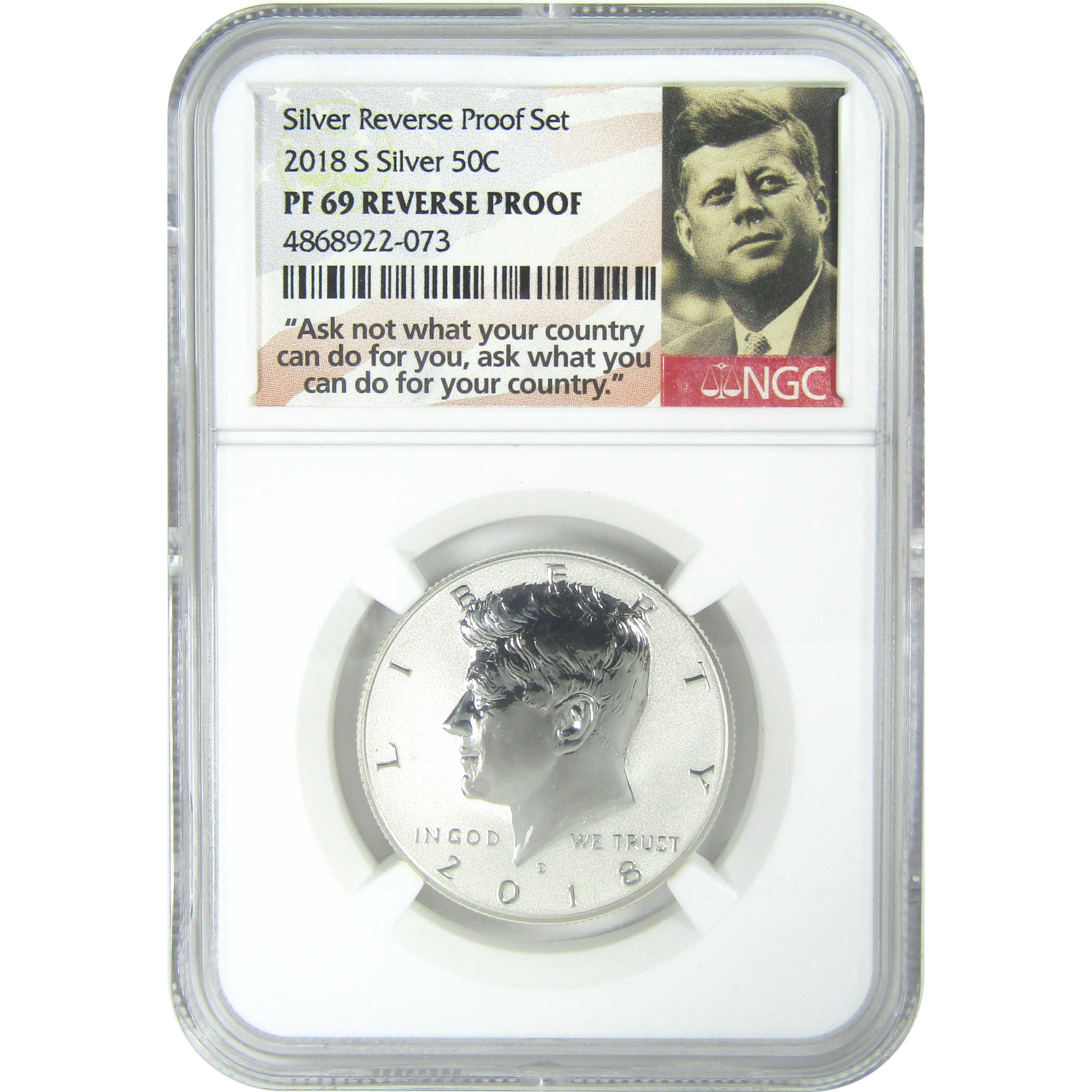 2018 S Kennedy Half Dollar PF 69 NGC Silver Reverse Proof SKU:CPC9304