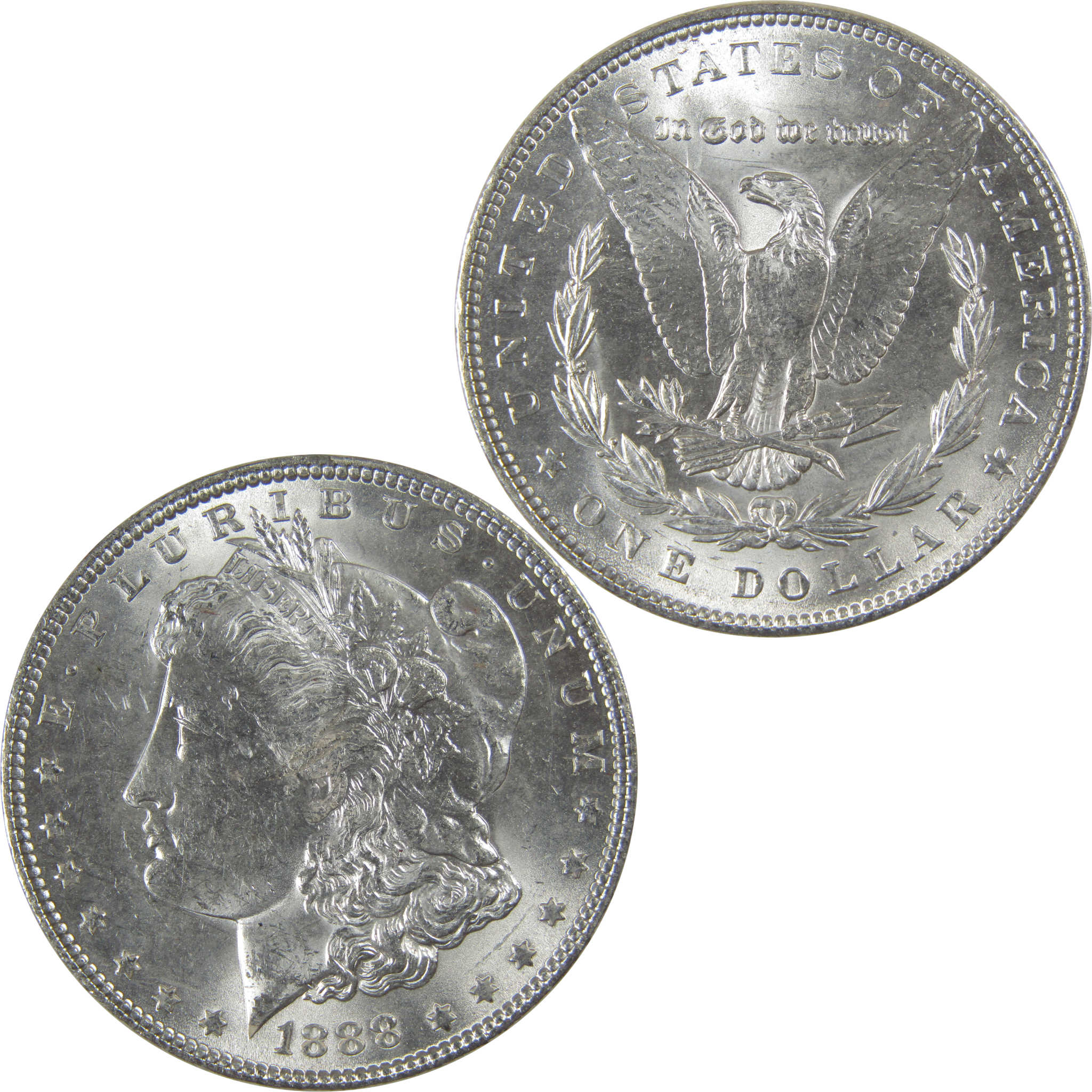 1888 Morgan Dollar Uncirculated Mint State Silver $1 Coin SKU:I23728 - Morgan coin - Morgan silver dollar - Morgan silver dollar for sale - Profile Coins &amp; Collectibles