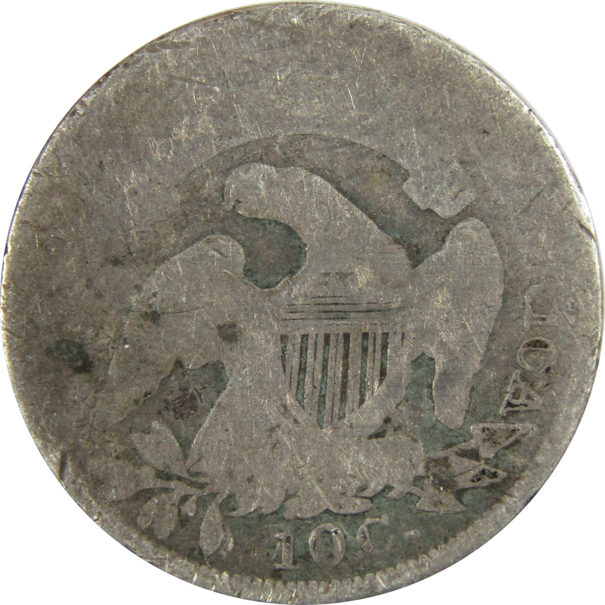 1835 Capped Bust Silver Dime AG About Good 10c Coin SKU:CP698