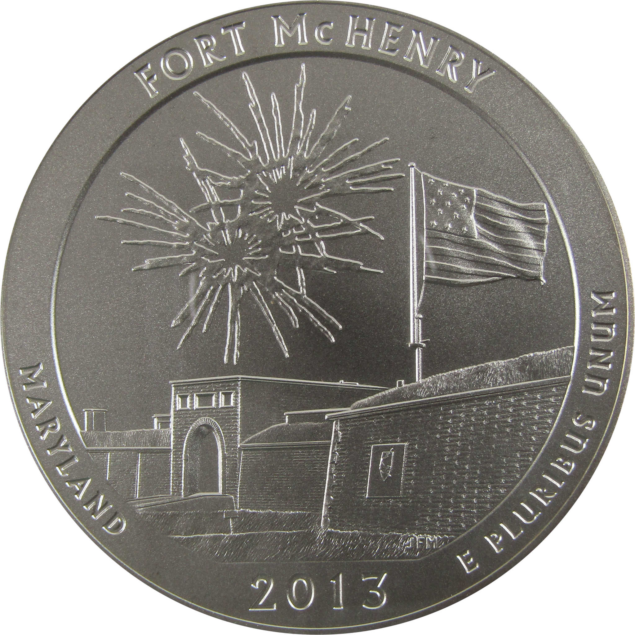 2013 P Fort McHenry National Monument 5 oz Silver OGP COA SKU:CPC2575