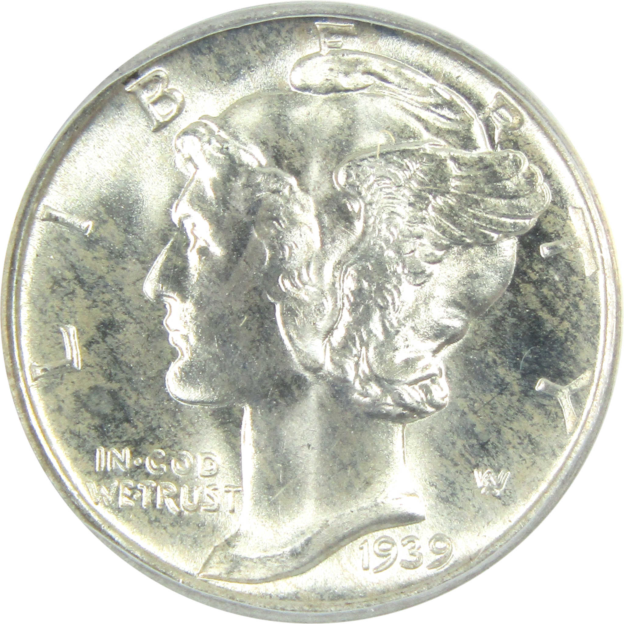 1939 D Mercury Dime MS 67 FSB ANACS Silver 10c Uncirculated SKU:I15006