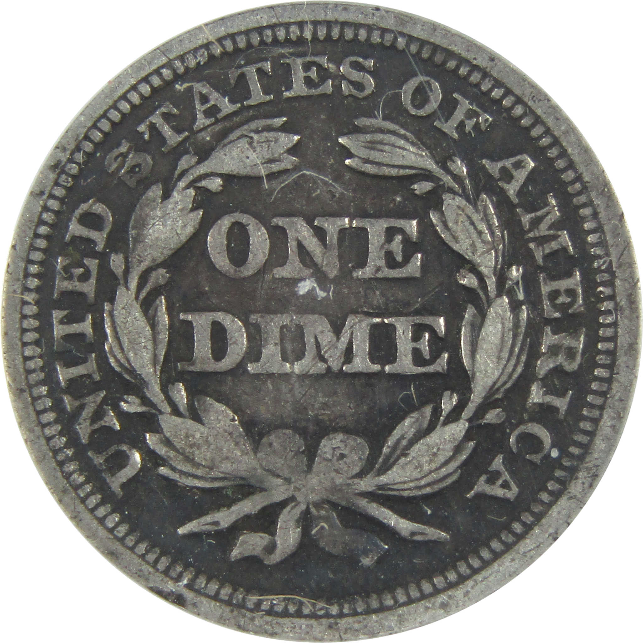 1857 Seated Liberty Dime VF 30 ANACS Silver 10c Coin SKU:I16300