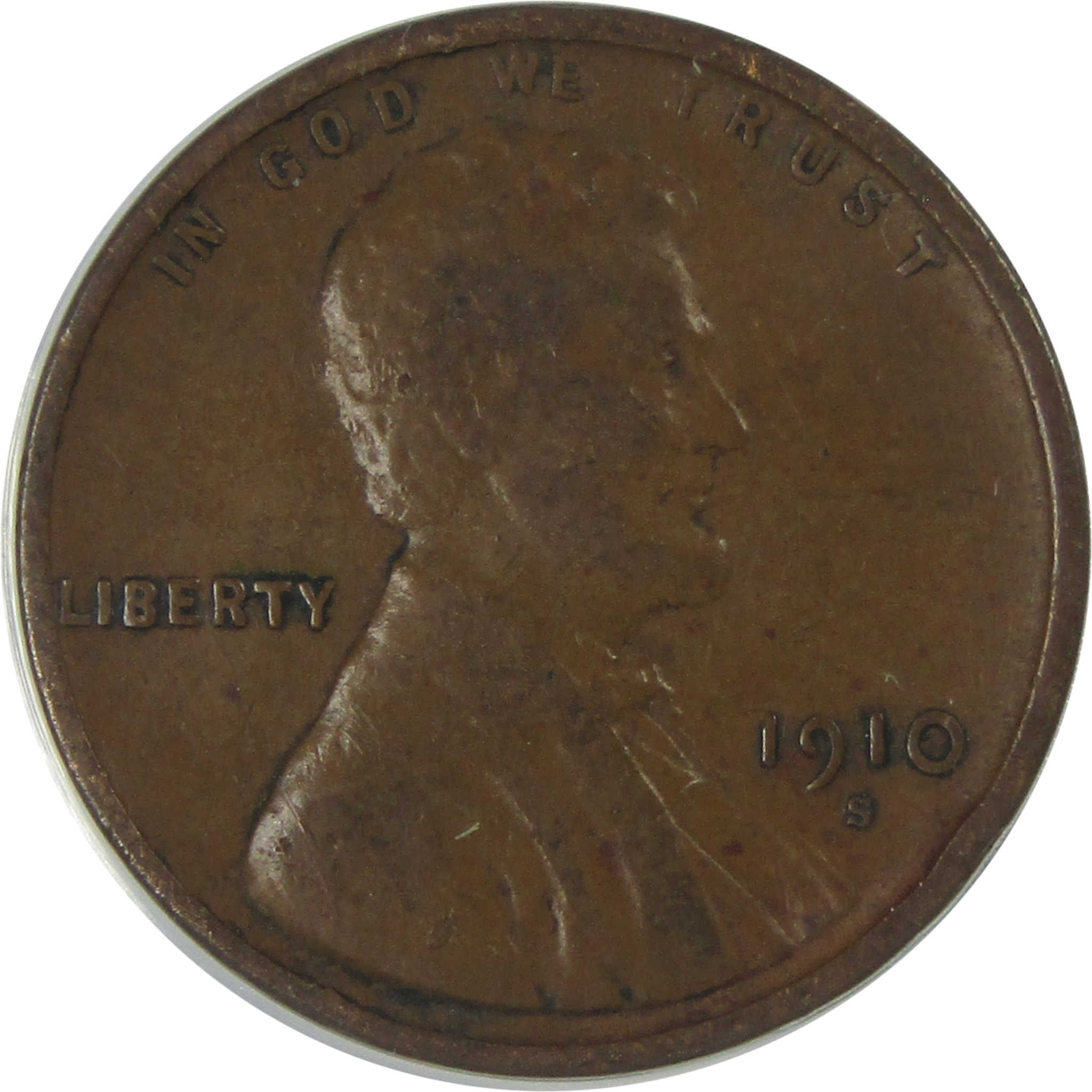 1910 S Lincoln Wheat Cent F 15 Details ANACS Penny 1c Coin SKU:I16095