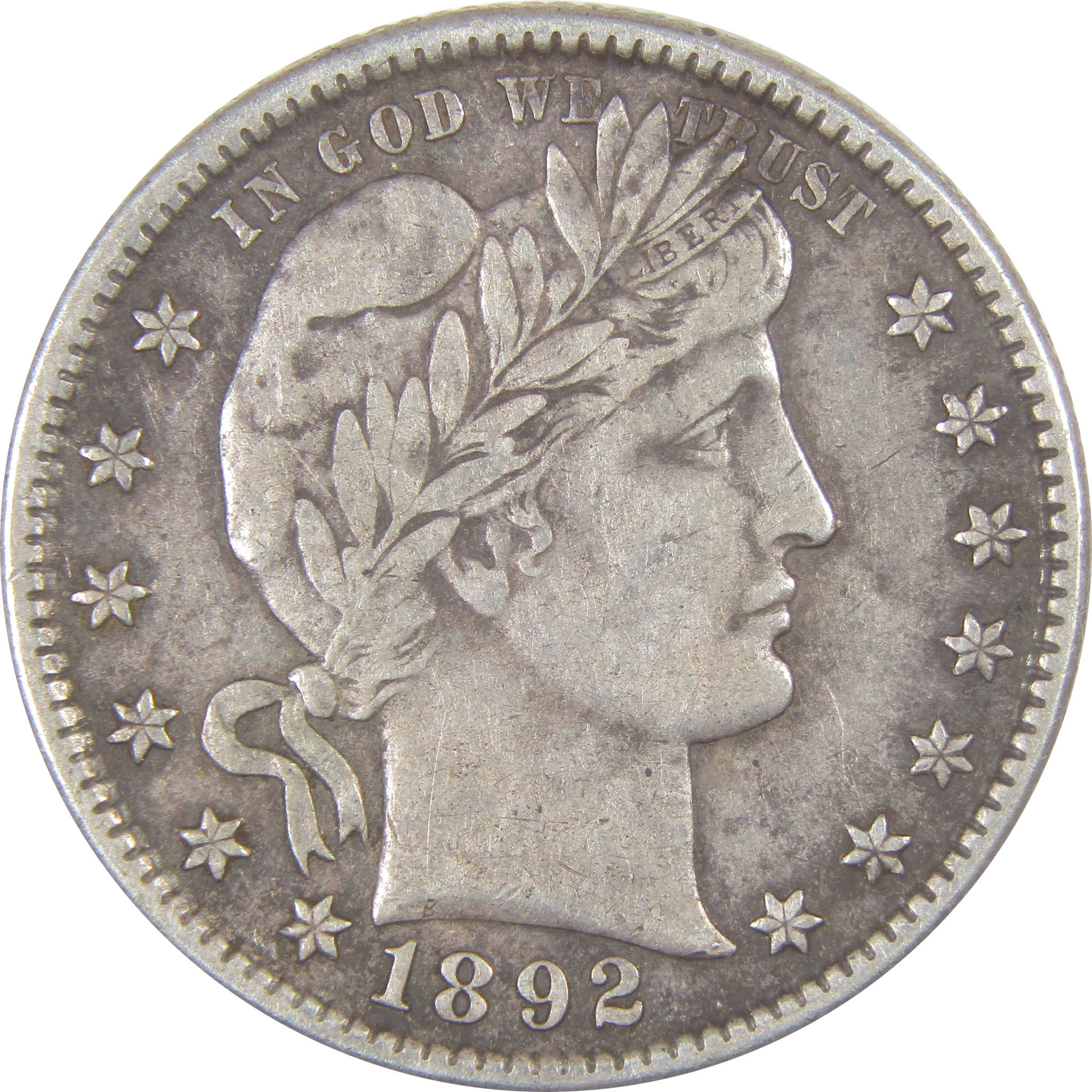 1892 O Barber Quarter XF EF Extremely Fine Details Silver SKU:I16764