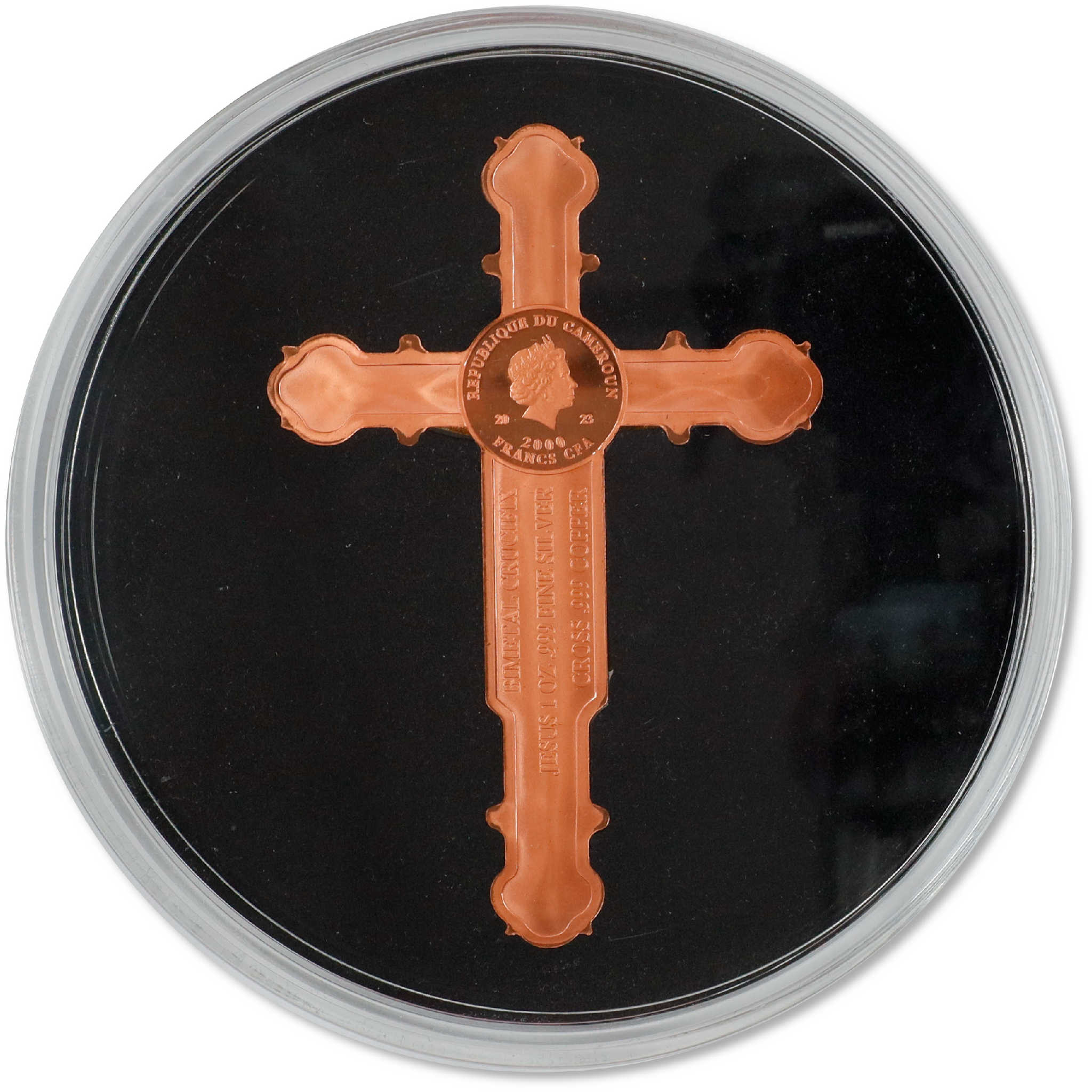 Crucifix of the Church of Mary Cross-Shaped Coin 2023 Cameroon COA