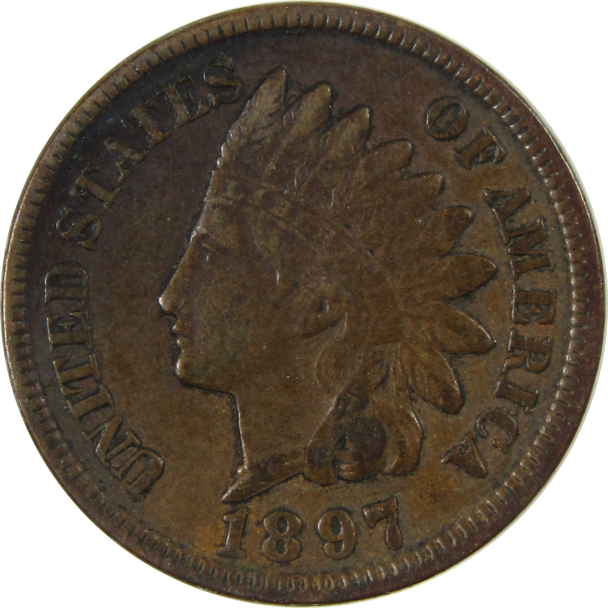 1897 Indian Head Cent VF Very Fine Penny 1c Coin SKU:I26966