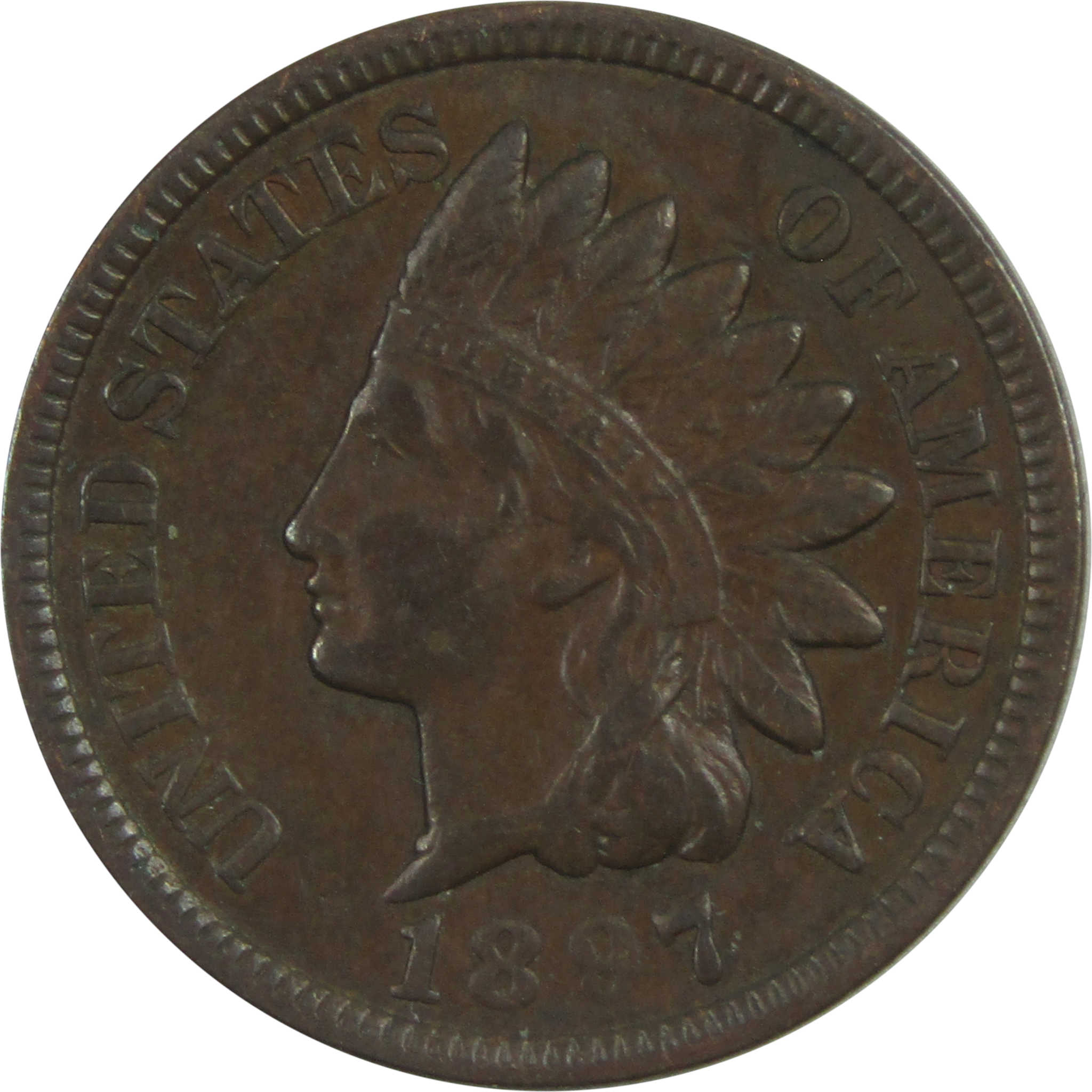 1897 Indian Head Cent XF EF Extremely Fine Penny 1c Coin SKU:I15509