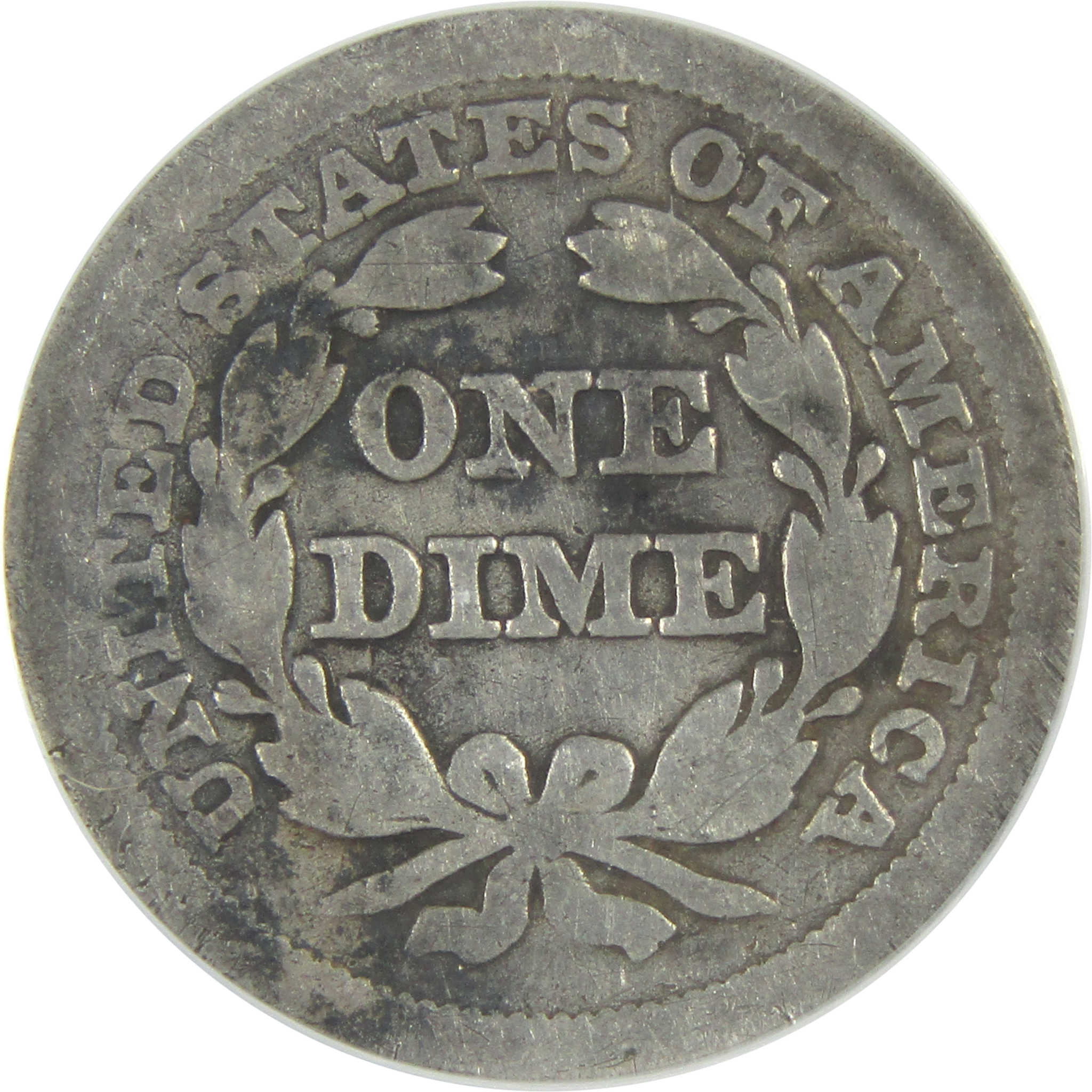 1857 Seated Liberty Dime G 6 ANACS Silver 10c Coin SKU:I16298