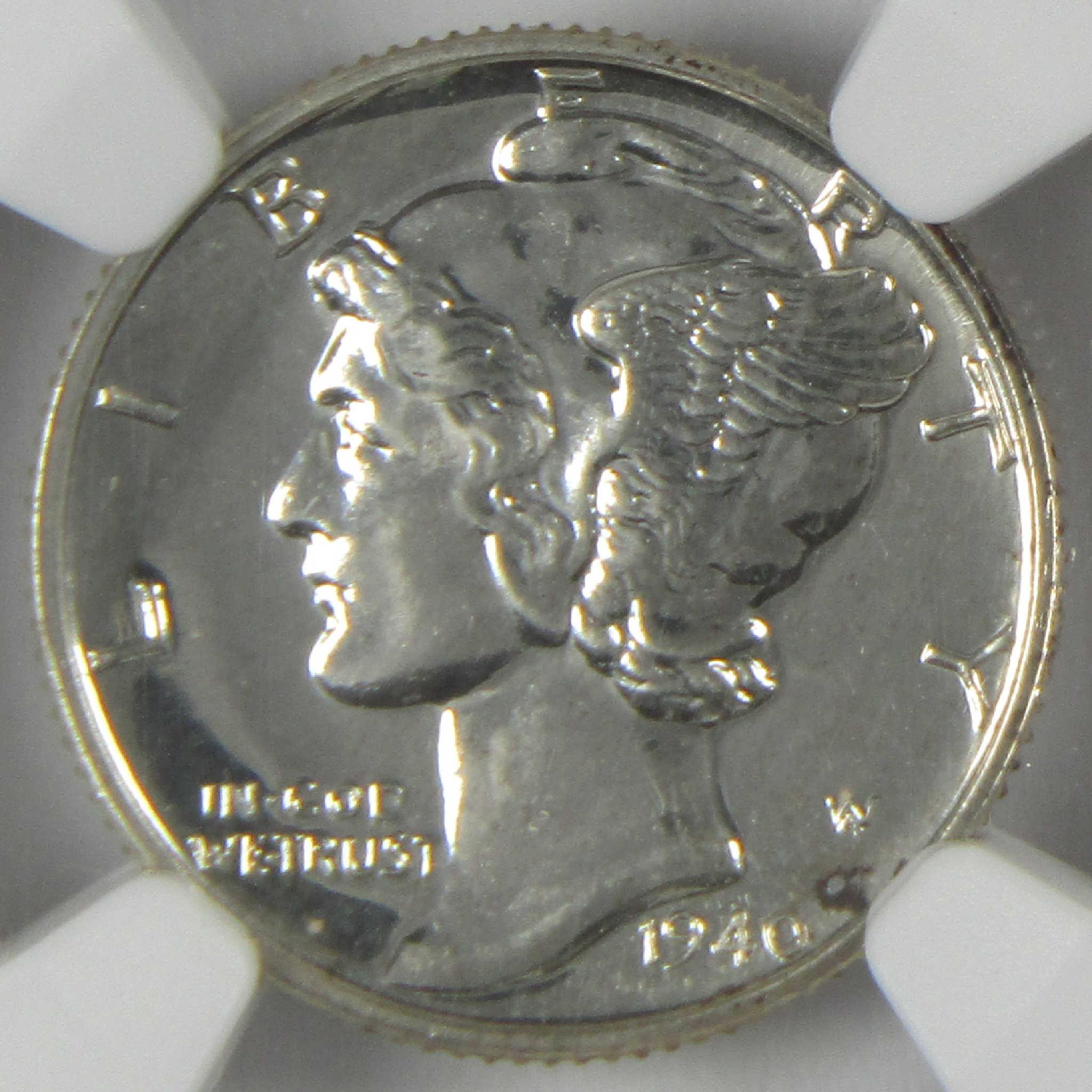 1940 Mercury Silver Dime PF 67 NGC Proof 10c Coin Collectible