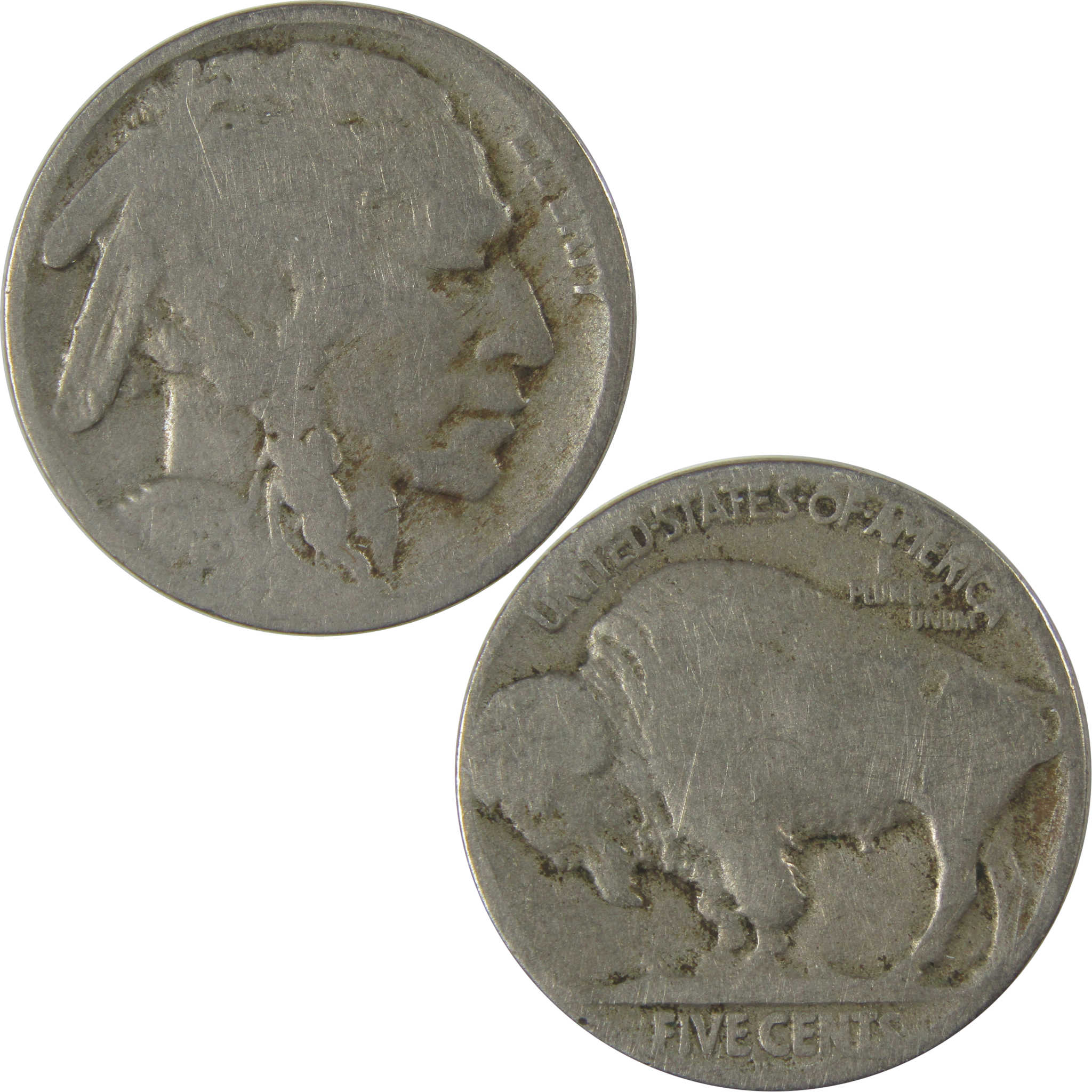1918 D Indian Head Buffalo Nickel G Good 5c Coin SKU:I22748