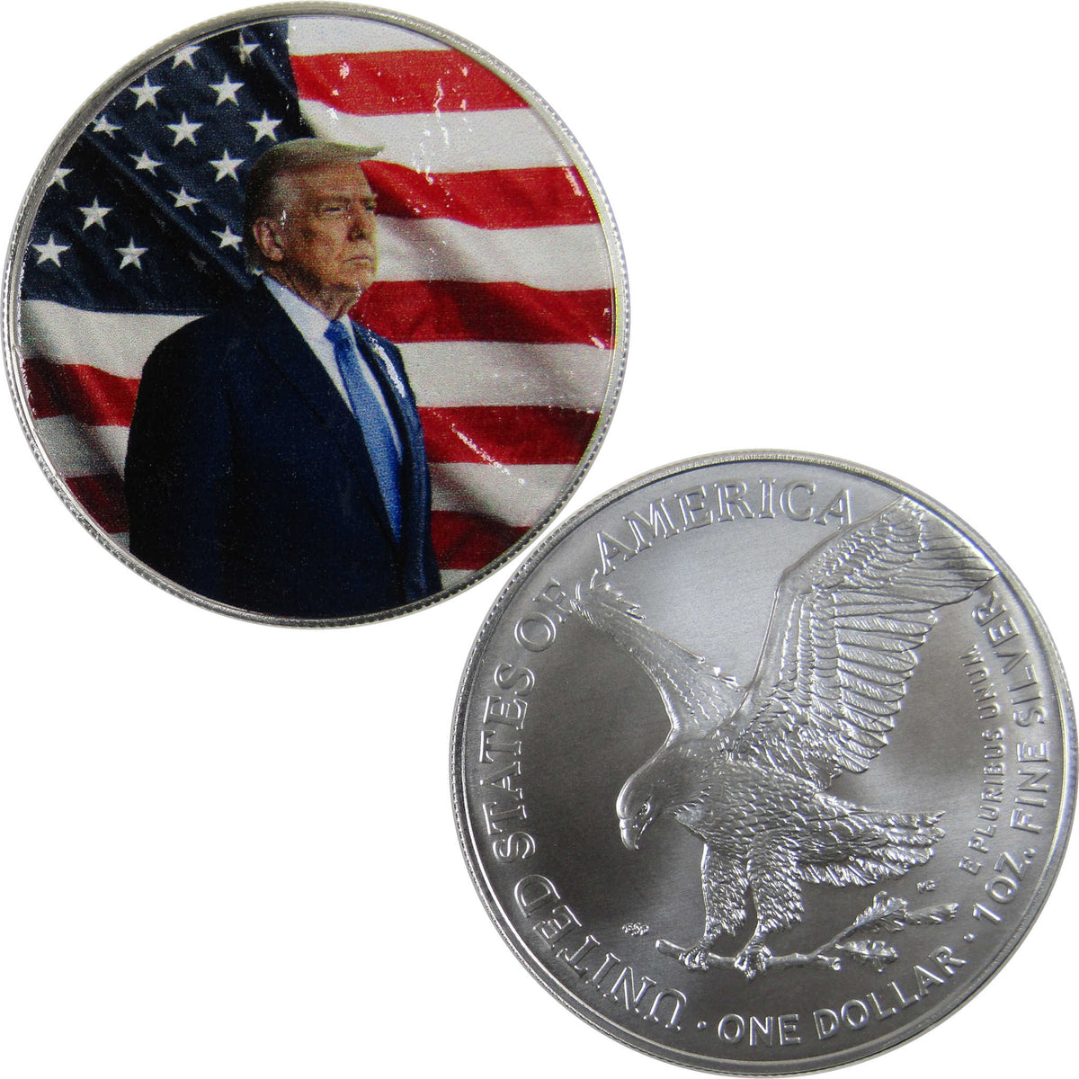 2025 President Donald J. Trump Colorized American Silver Eagle $1 Coin