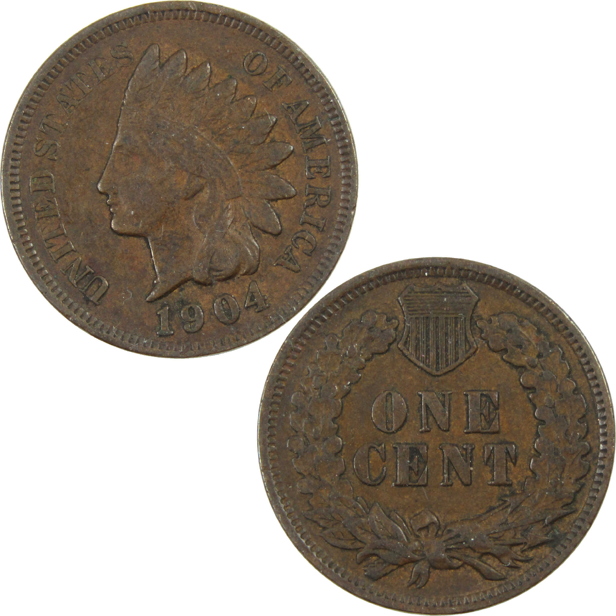 1904 Indian Head Cent VF Very Fine Penny 1c Coin SKU:I12303
