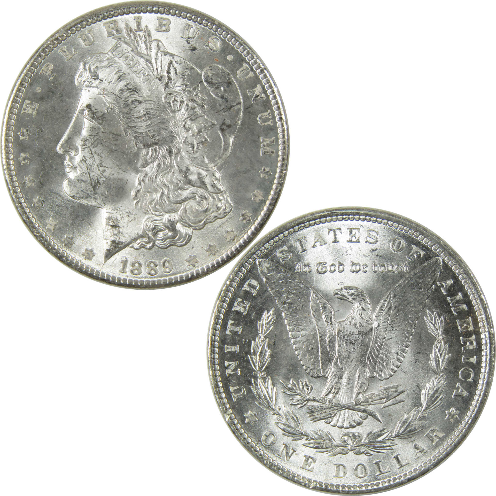 1889 Morgan Silver Dollar Uncirculated Mint State $1 Coin Collectible