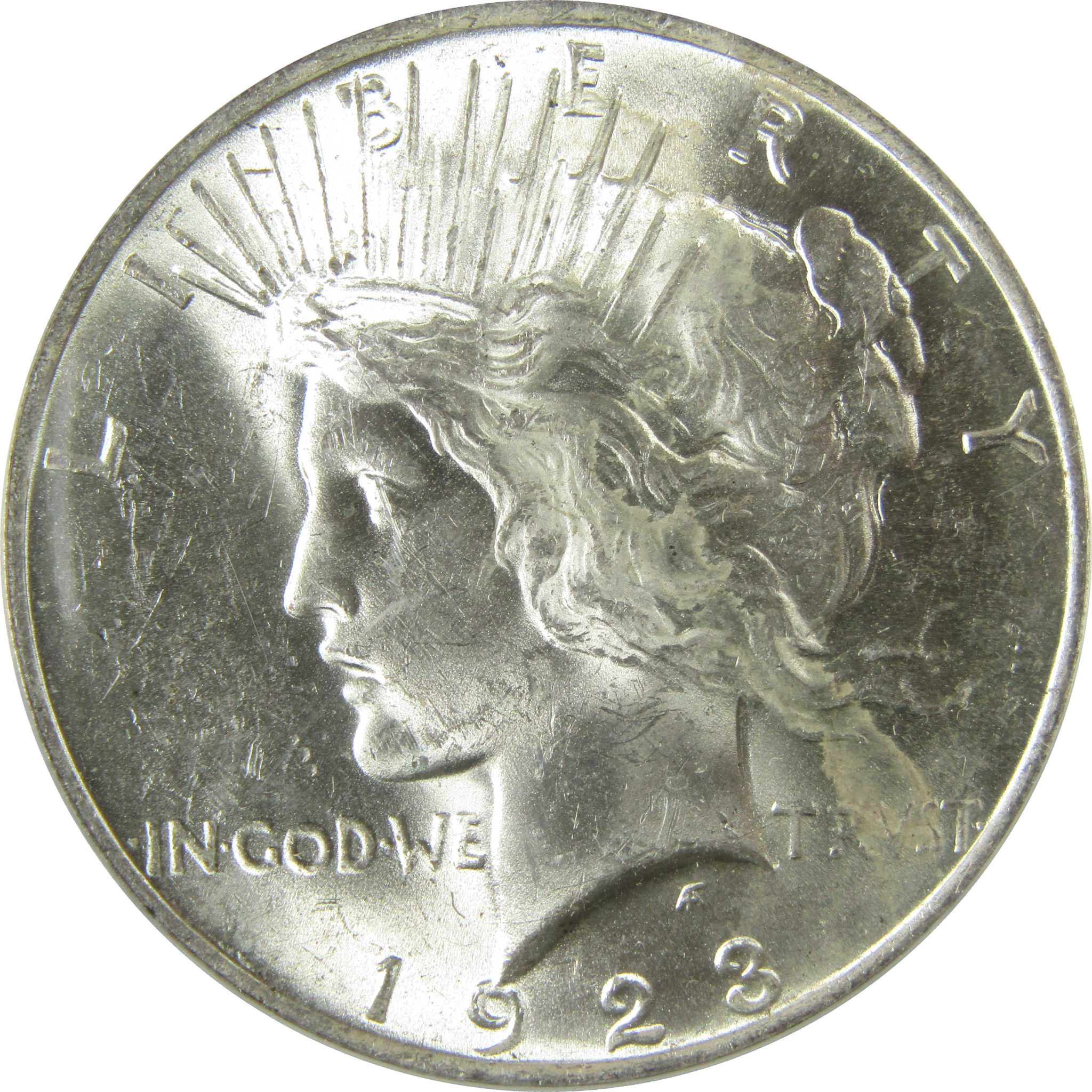 1923 Peace Silver Dollar MS 61 ANACS Uncirculated $1 Coin SKU:I28302