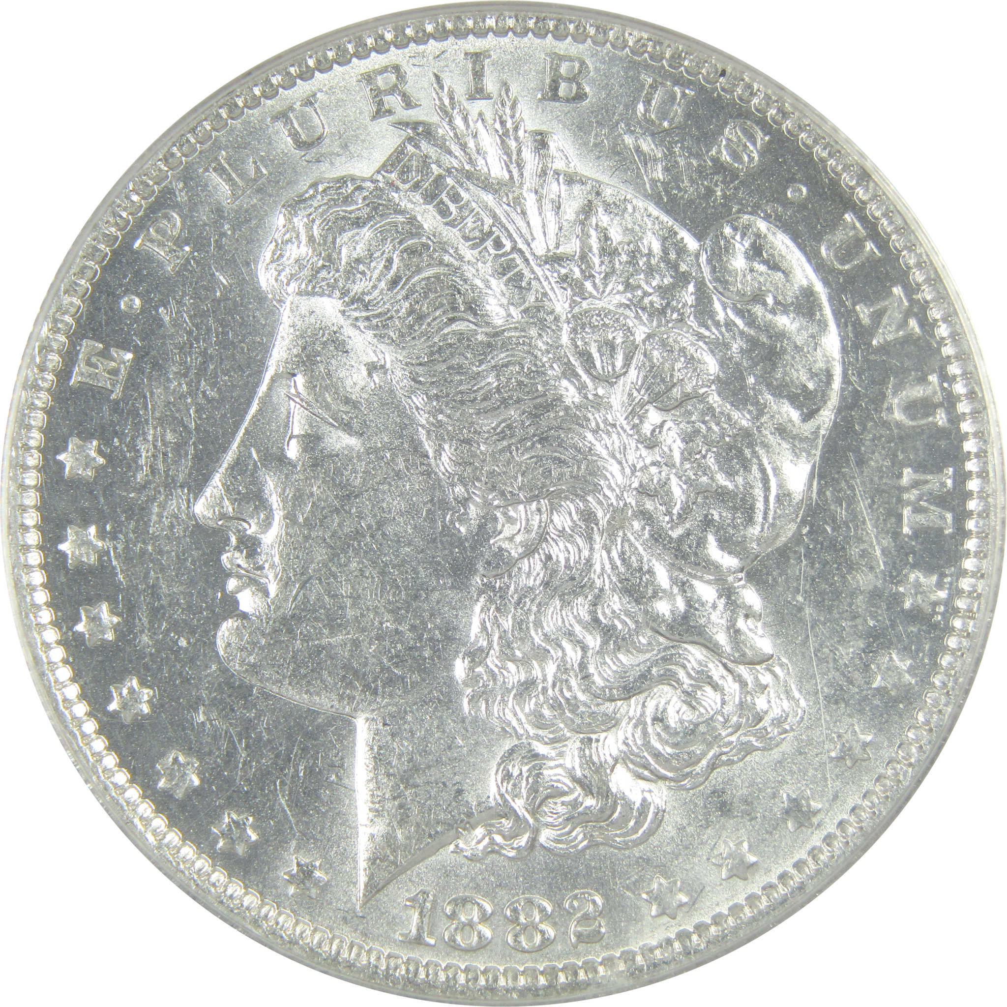 1882 O/S VAM-5 Top 100 Morgan Dollar AU 58 ANACS Silver $1 SKU:I16373 - Morgan coin - Morgan silver dollar - Morgan silver dollar for sale - Profile Coins &amp; Collectibles