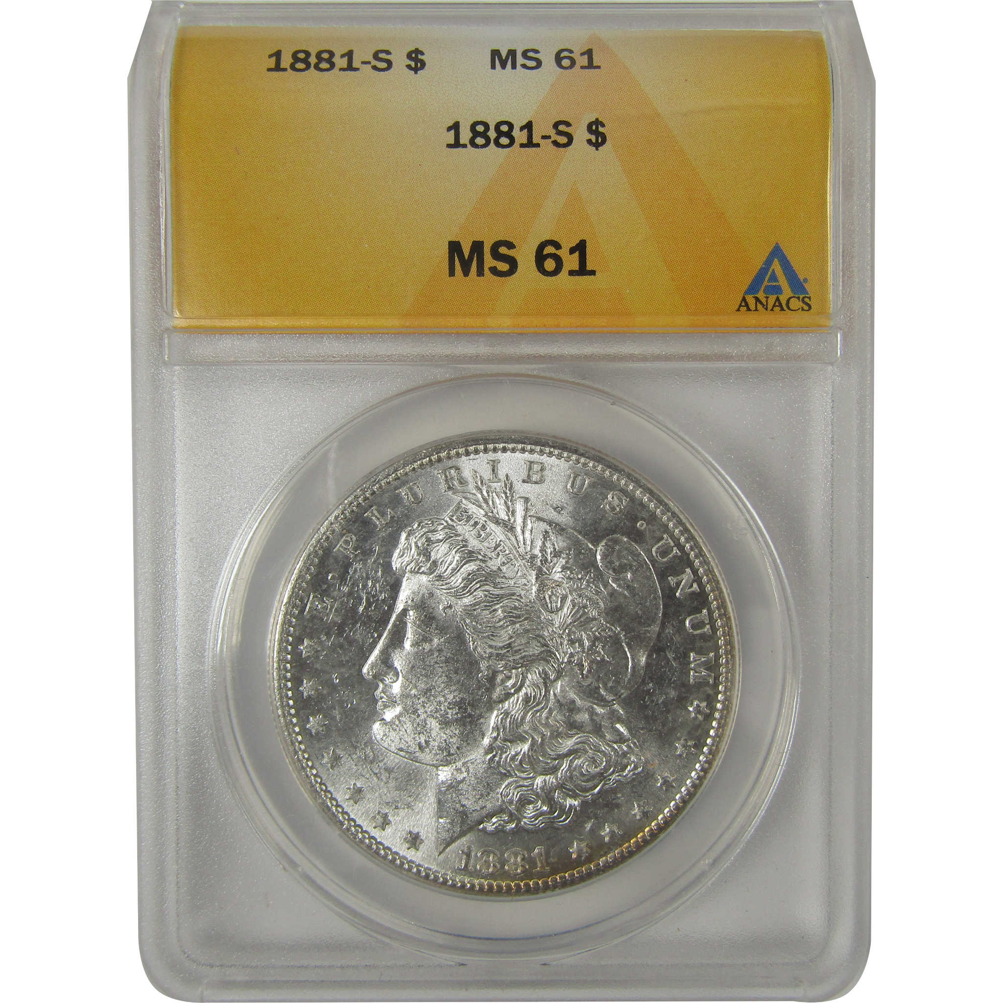 1881 S Morgan Dollar MS 61 ANACS Silver Uncirculated SKU:I23149 - Morgan coin - Morgan silver dollar - Morgan silver dollar for sale - Profile Coins &amp; Collectibles