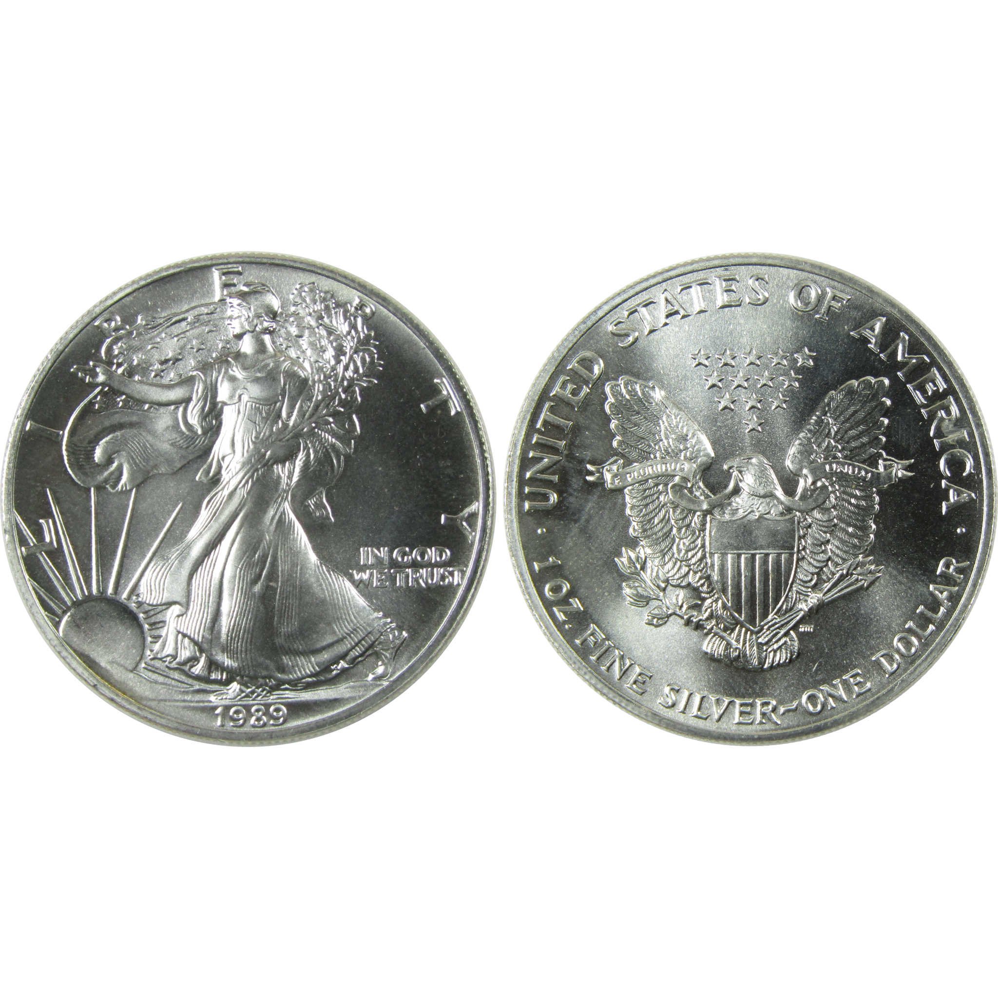American Silver Eagle 4 Coin Decade Set Uncirculated with Display Case