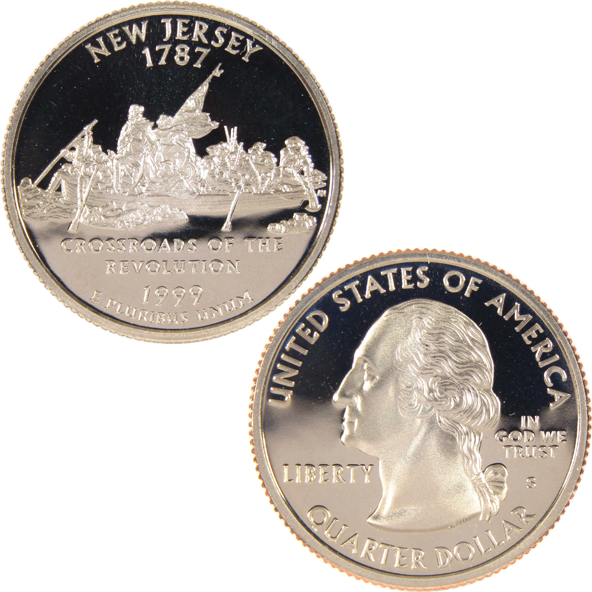 1999 S New Jersey State Quarter Clad 25c Proof Coin