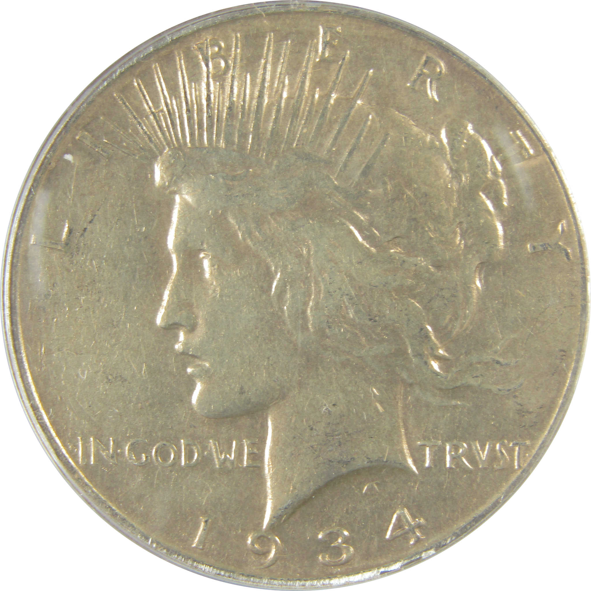 1934 D Peace Dollar VF 25 Details ANACS Silver $1 Coin SKU:I21558