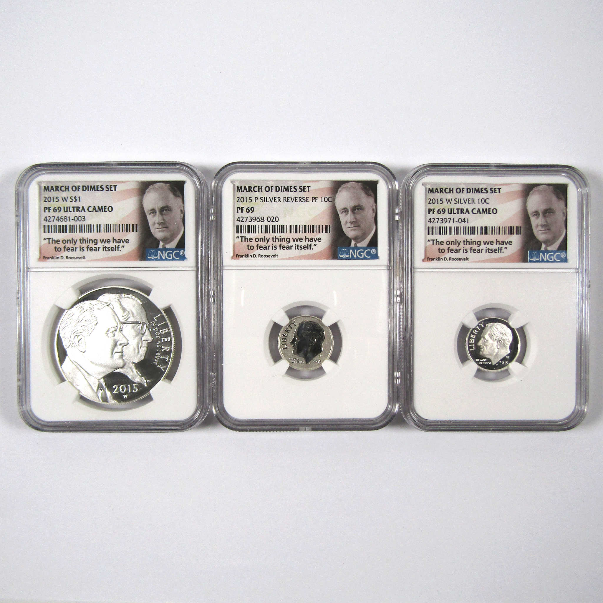 March of Dimes Special Silver Set 2015 PF 69 DCAM NGC SKU:CPC3634
