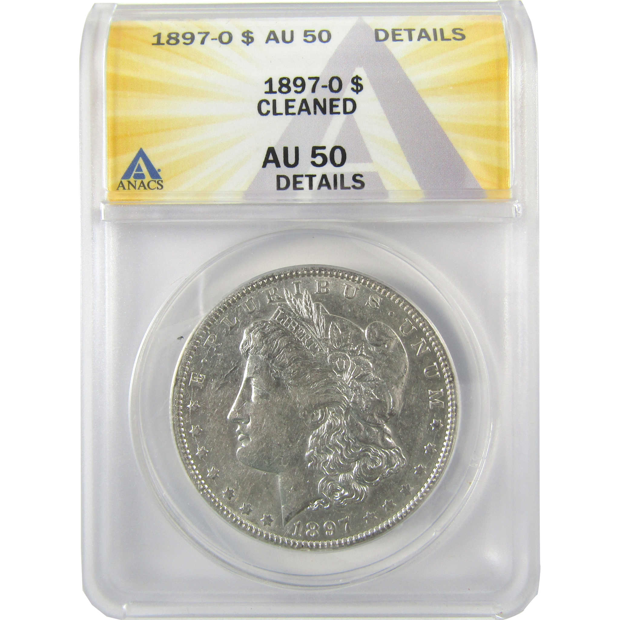 1897 O Morgan Dollar AU 50 Details ANACS Silver $1 Coin SKU:I19182 - Morgan coin - Morgan silver dollar - Morgan silver dollar for sale - Profile Coins &amp; Collectibles
