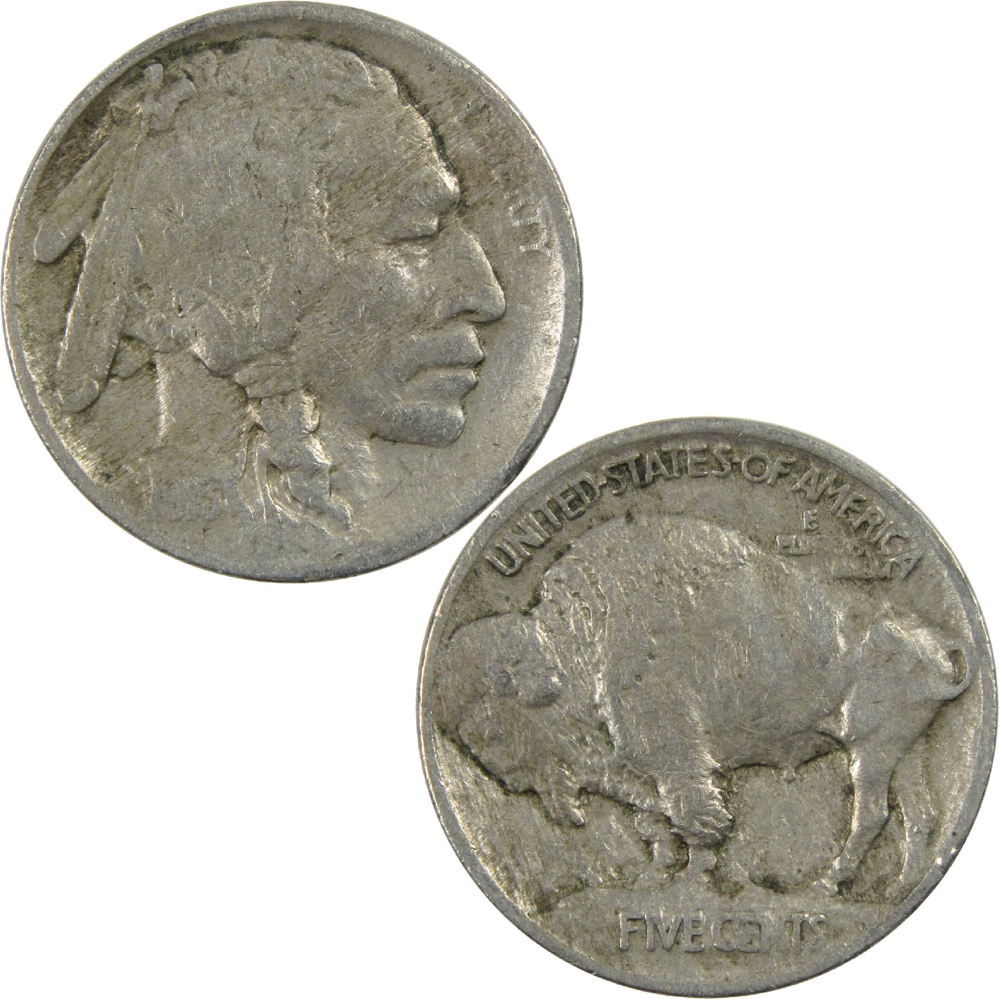 1913 Type 1 Indian Head Buffalo Nickel VF Very Fine 5c Coin SKU:I12609