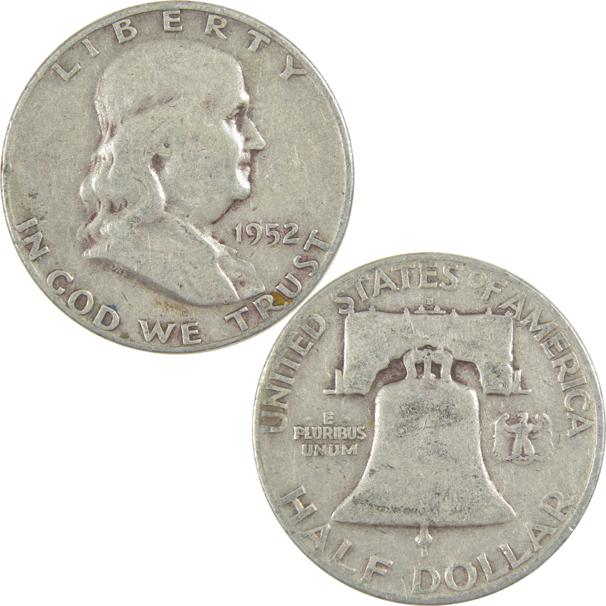 1952 D Franklin Half Dollar VG Very Good Silver 50c Coin