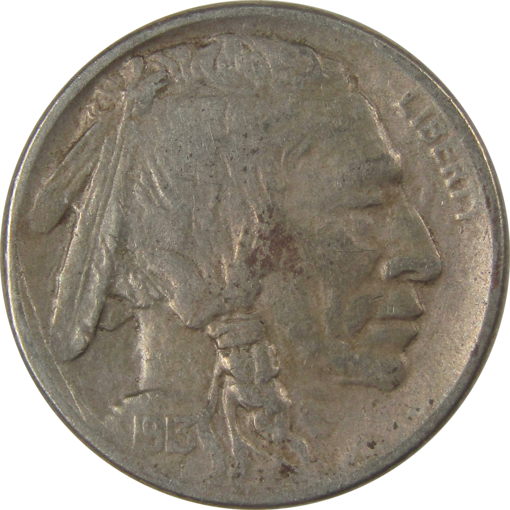 1913 S Type 1 Indian Head Buffalo Nickel F Fine Details SKU:I22916